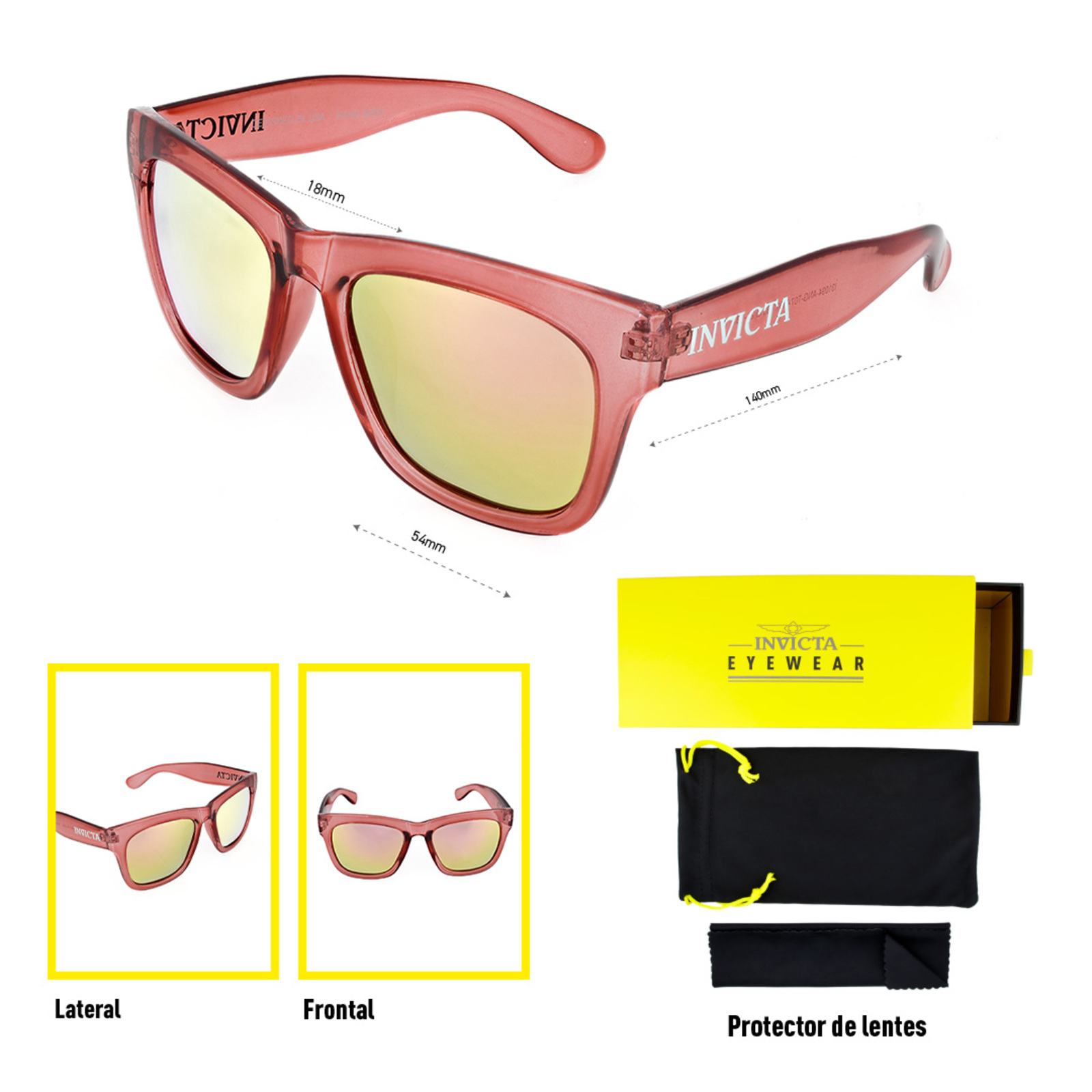 LENTES DE SOL INVICTA I31094-ANG-T07-M07 HOMBRE/MUJER PROTECCIÓN UV - 5
