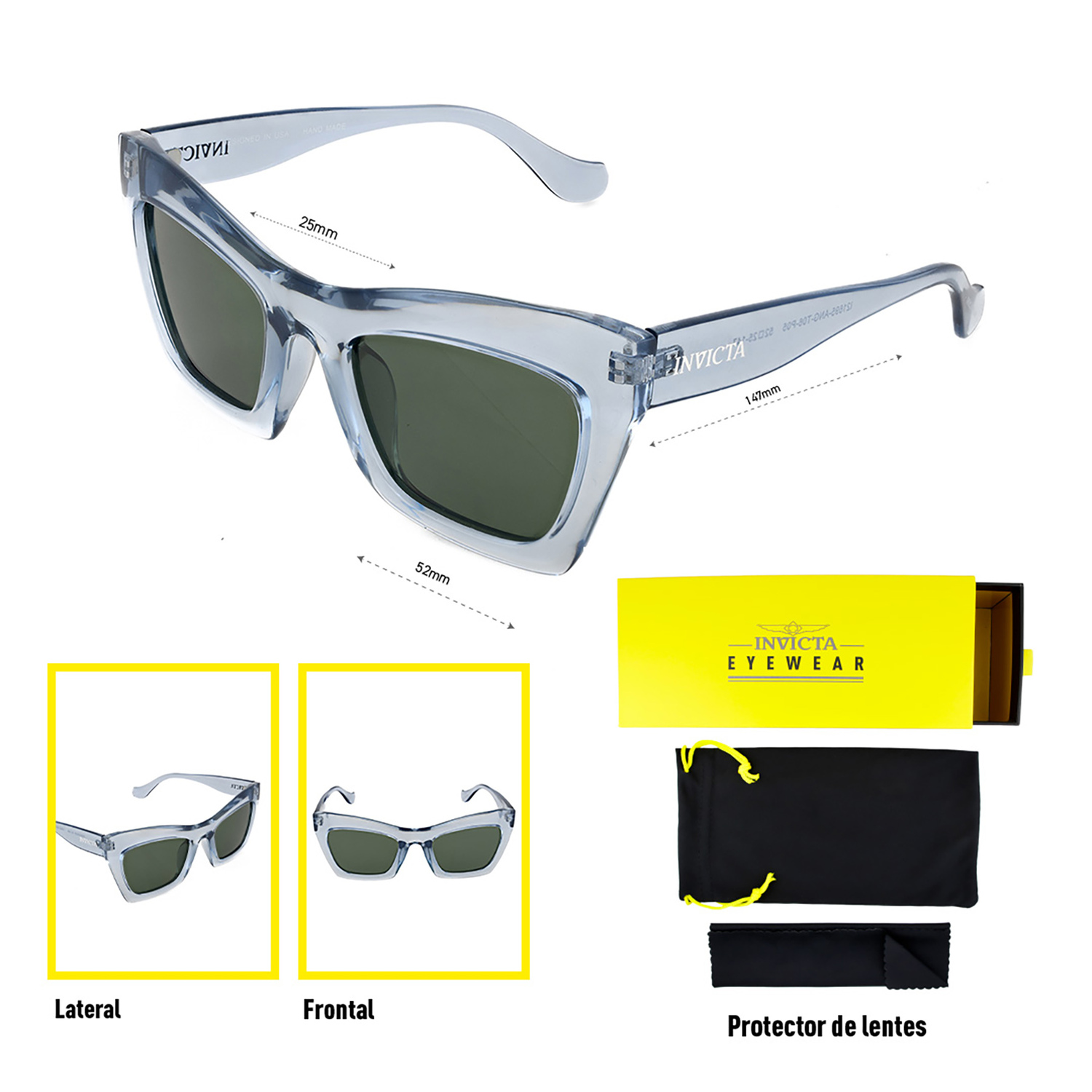 LENTES DE SOL INVICTA I21695-ANG-T06-P05 HOMBRE/MUJER PROTECCIÓN UV - 5