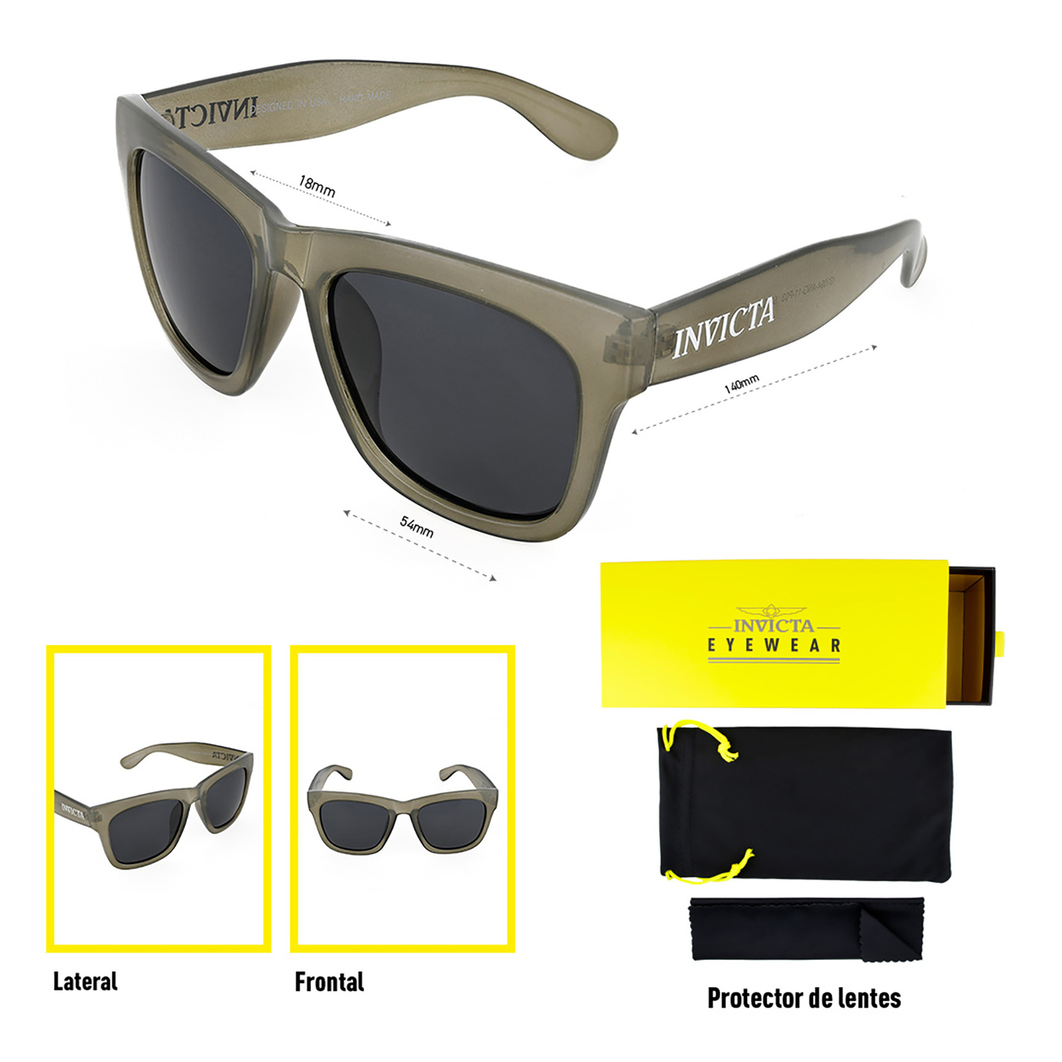 LENTES DE SOL INVICTA I31094-ANG-T11-P03 HOMBRE/MUJER PROTECCIÓN UV - 5
