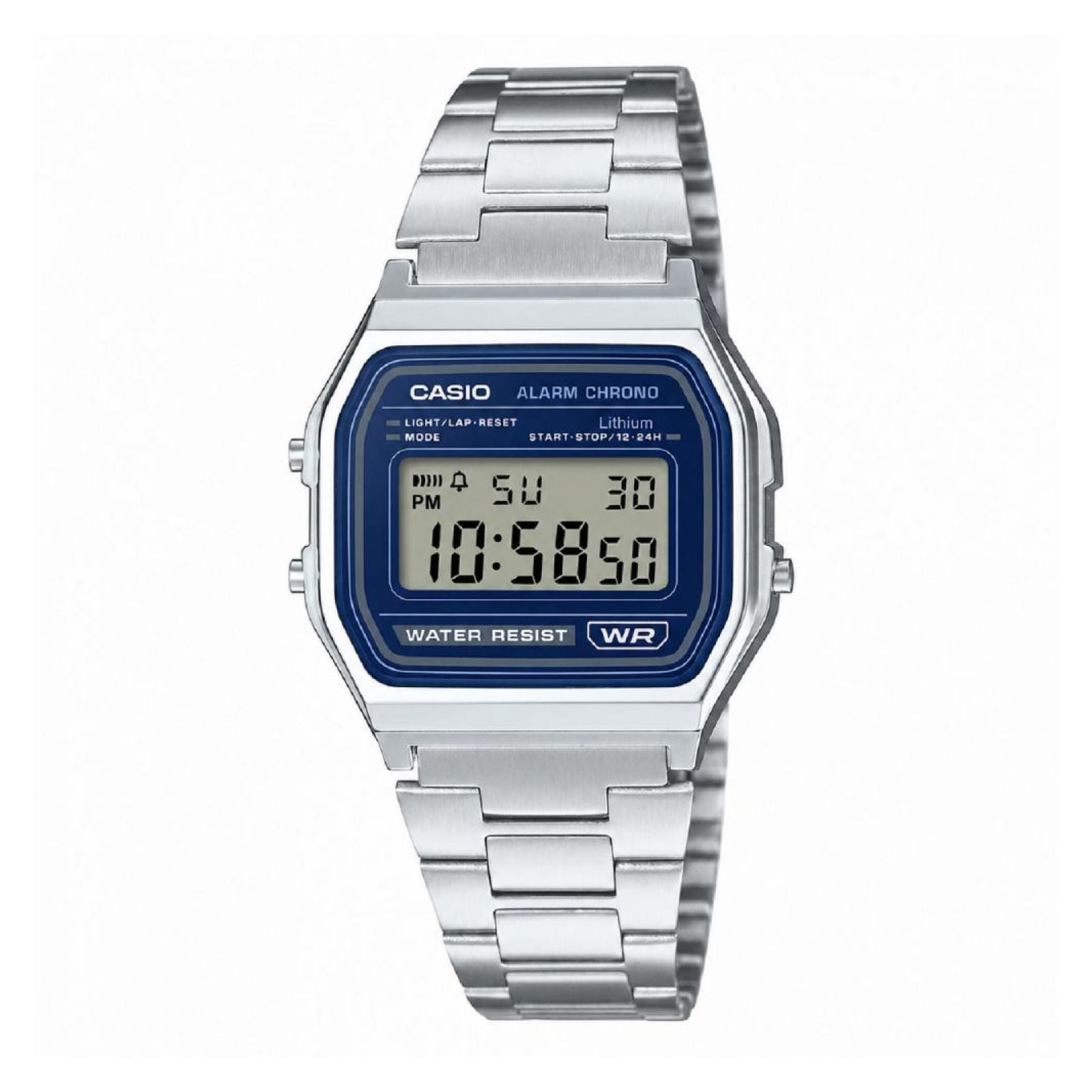 RELOJ CASIO A158WEA-2DF PARA UNISEX ACERO INOXIDABLE PLATEADO - 1