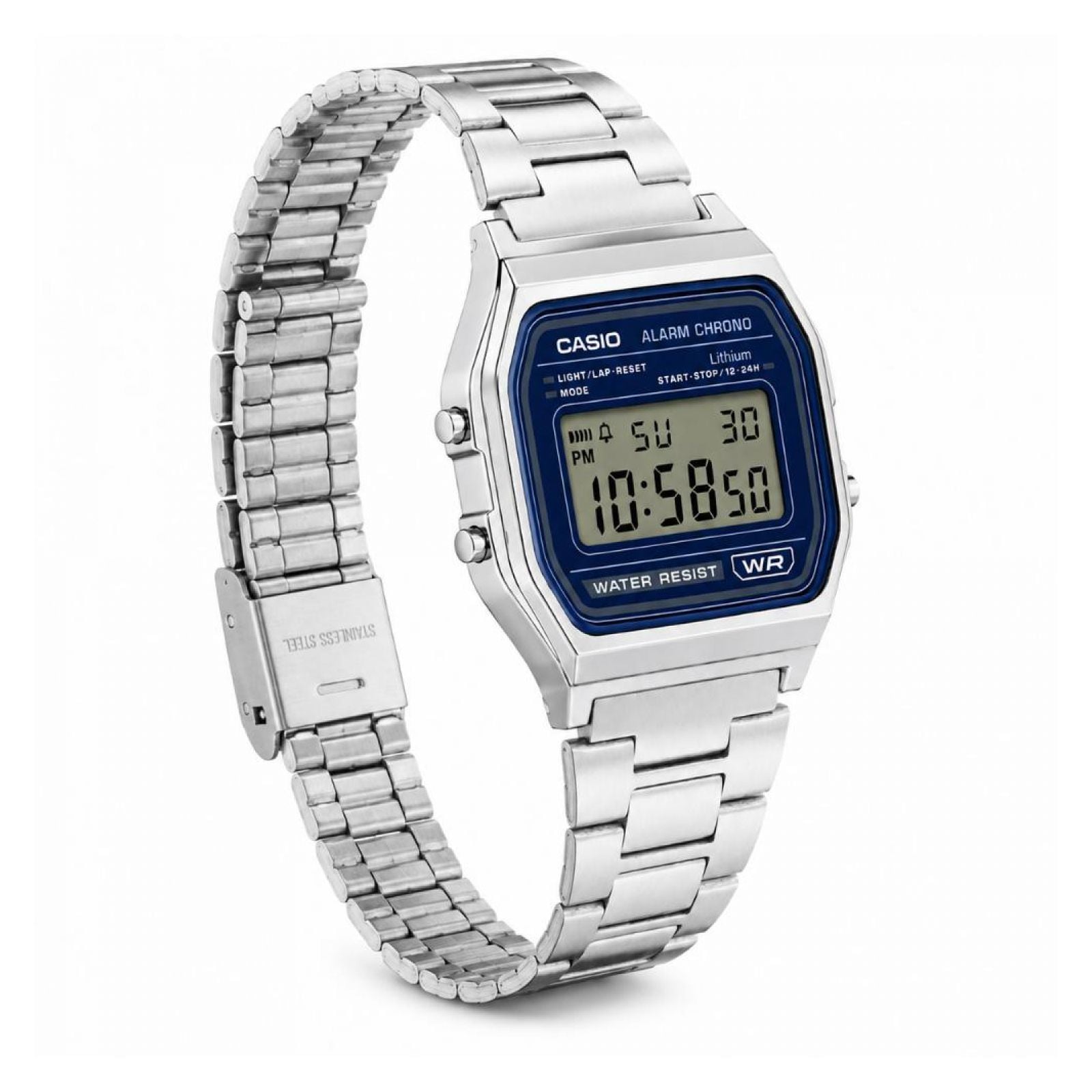 RELOJ CASIO A158WEA-2DF PARA UNISEX ACERO INOXIDABLE PLATEADO - 2