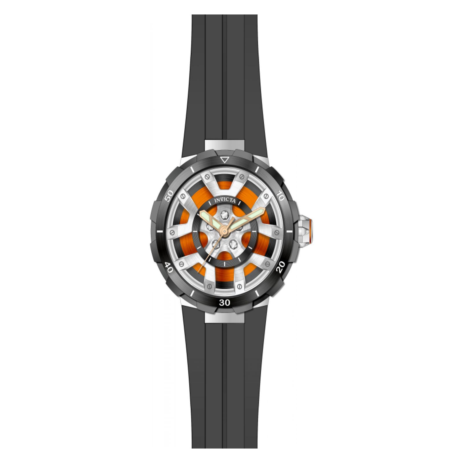 RELOJ INVICTA RACING 49444 PARA HOMBRE SILICONA NEGRO - 1