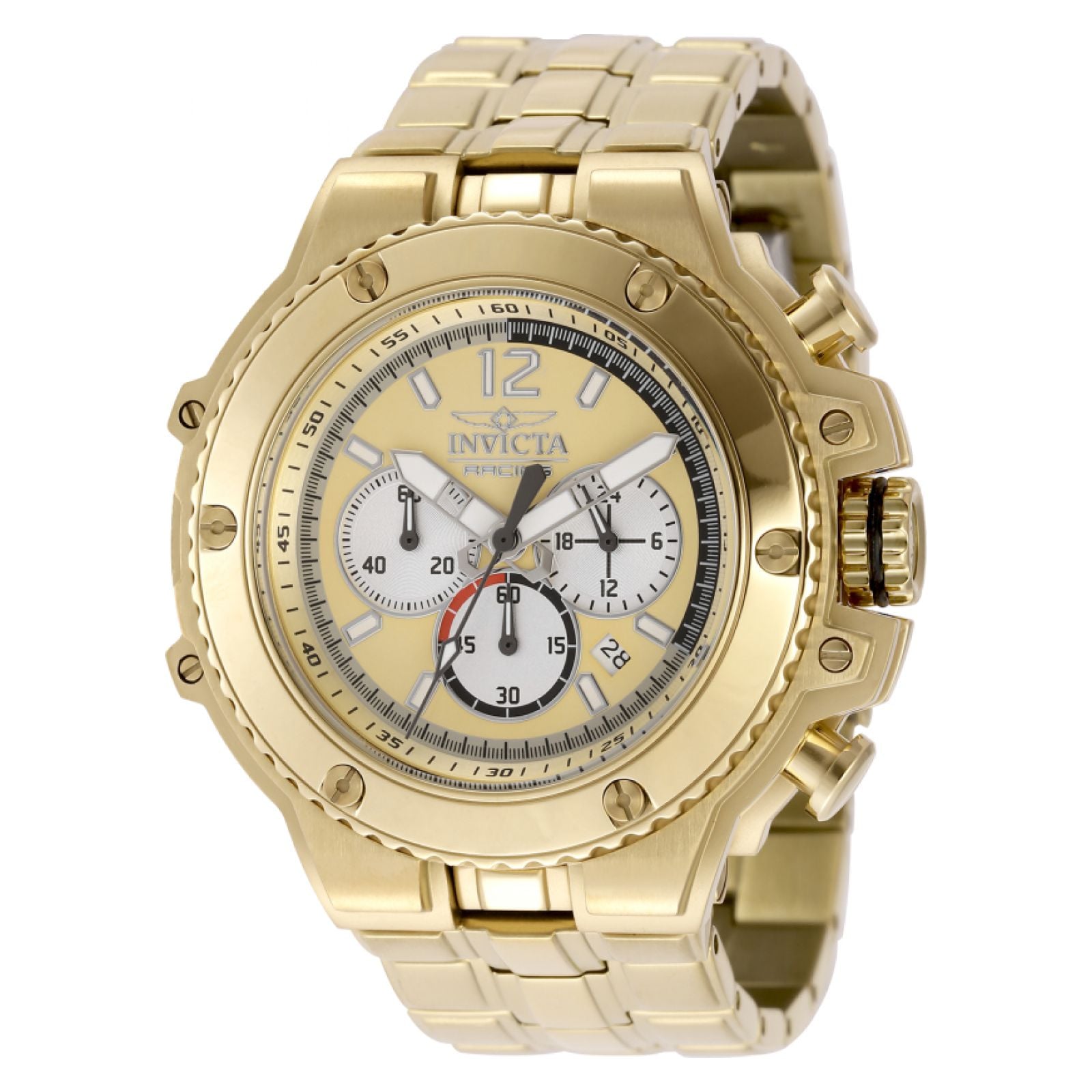 RELOJ INVICTA RACING 48317 PARA UNISEX ACERO INOXIDABLE DORADO - 1