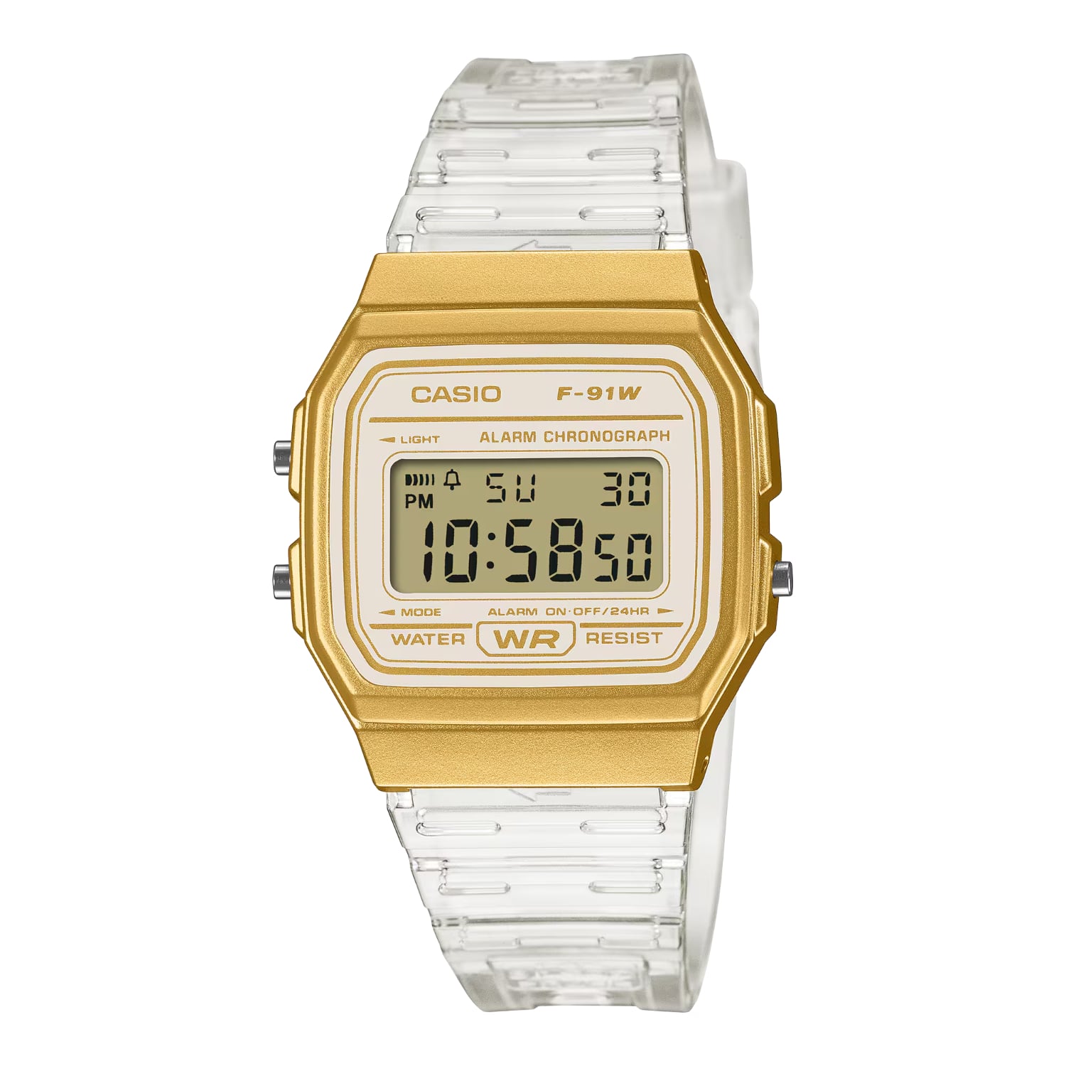RELOJ CASIO F-91W-7A2DF PARA MUJER RESINA BLANCO - 1