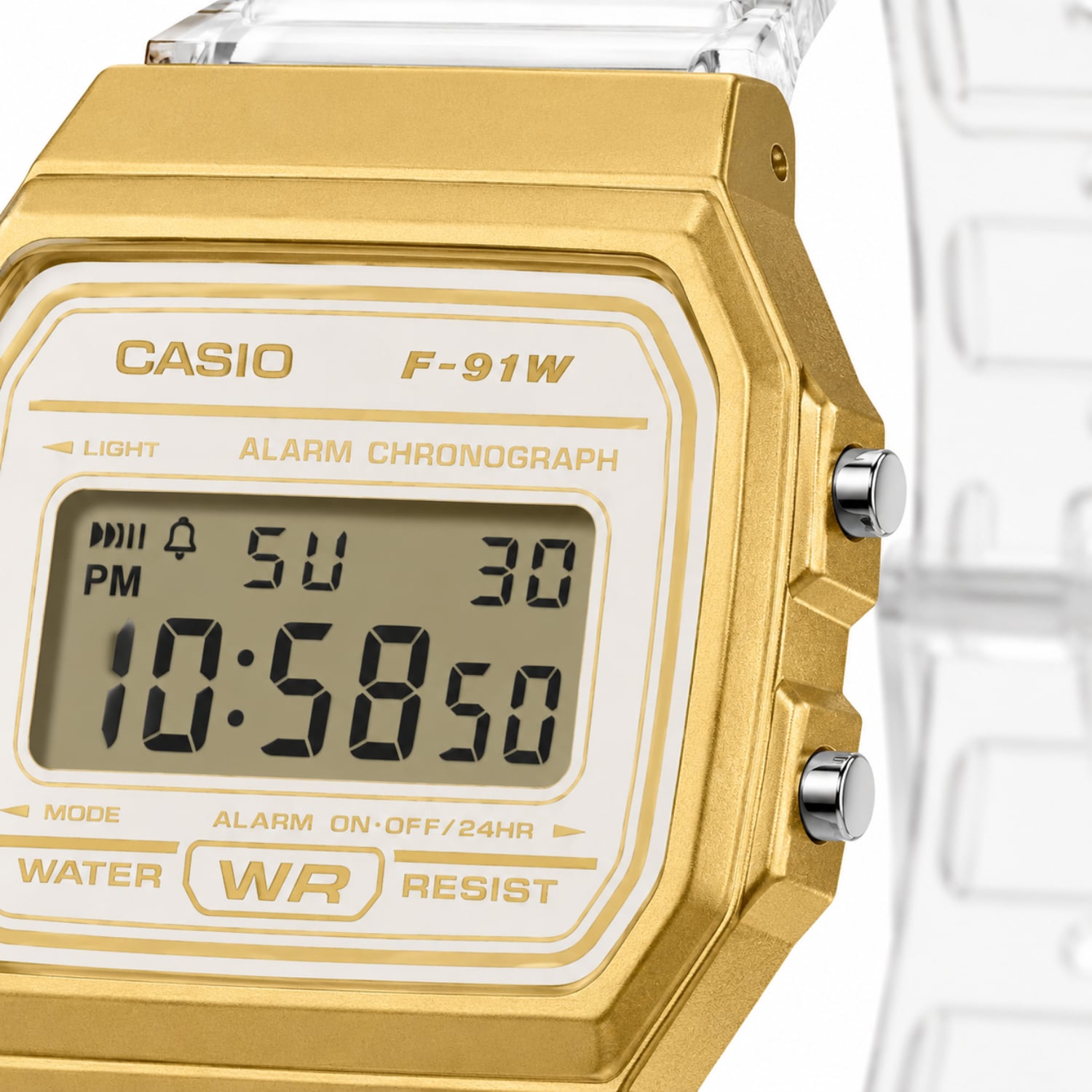 RELOJ CASIO F-91W-7A2DF PARA MUJER RESINA BLANCO - 2