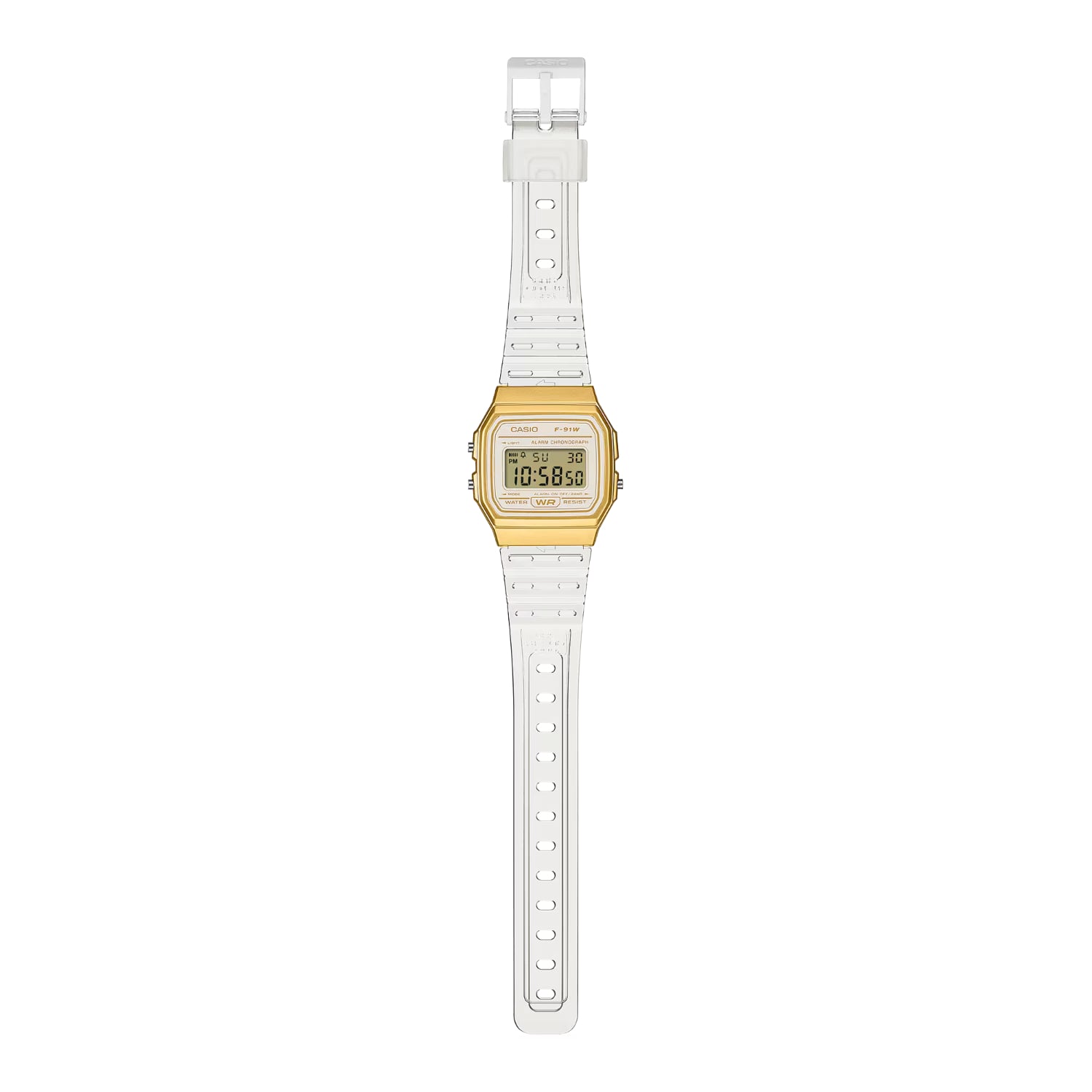 RELOJ CASIO F-91W-7A2DF PARA MUJER RESINA BLANCO - 3