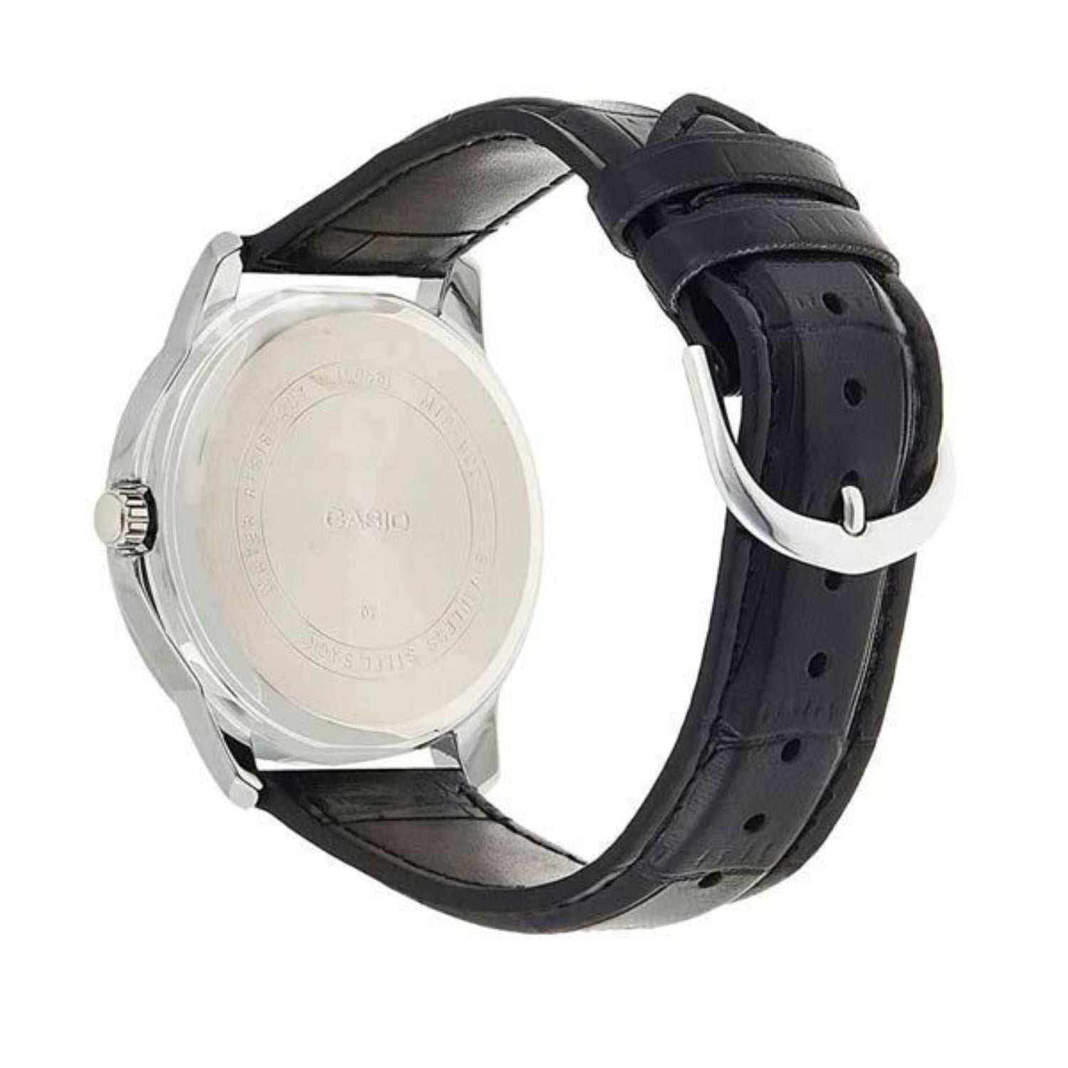 RELOJ CASIO MTP-V004L-1CUDF PARA HOMBRE CUERO NEGRO - 2