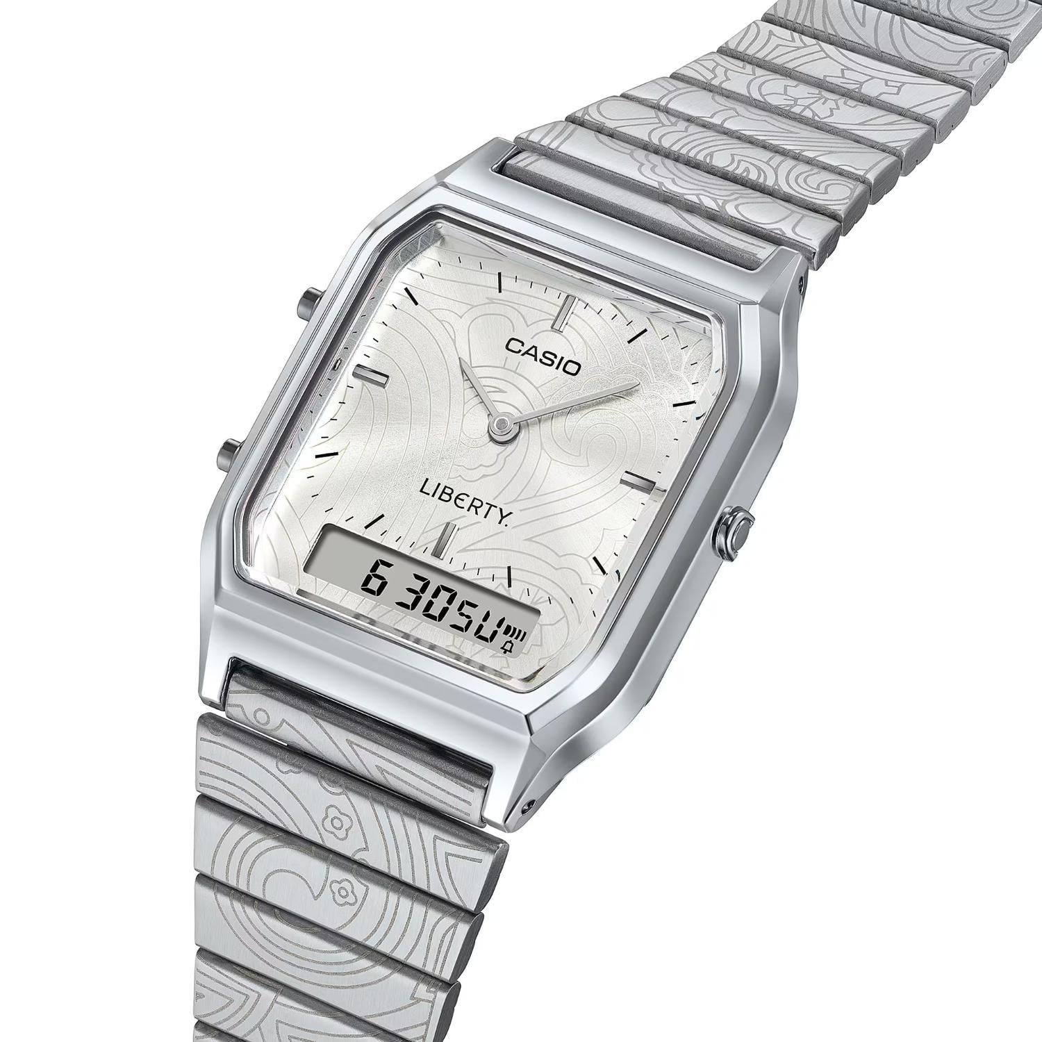 RELOJ CASIO AQ-230ELT-7ADR PARA UNISEX ACERO INOXIDABLE PLATEADO - 2