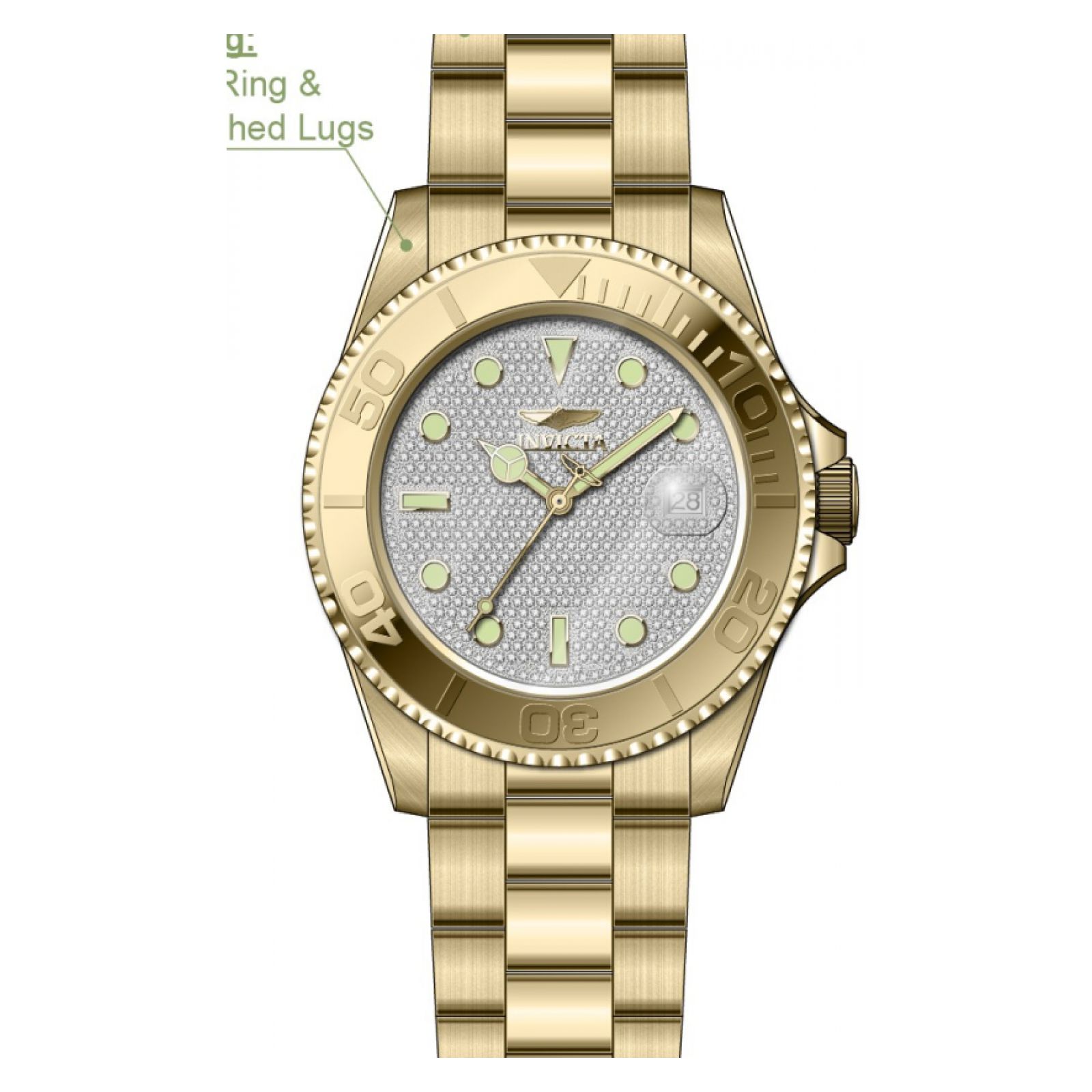 RELOJ INVICTA PRO DIVER 50284 PARA HOMBRE ACERO INOXIDABLE DORADO - 1