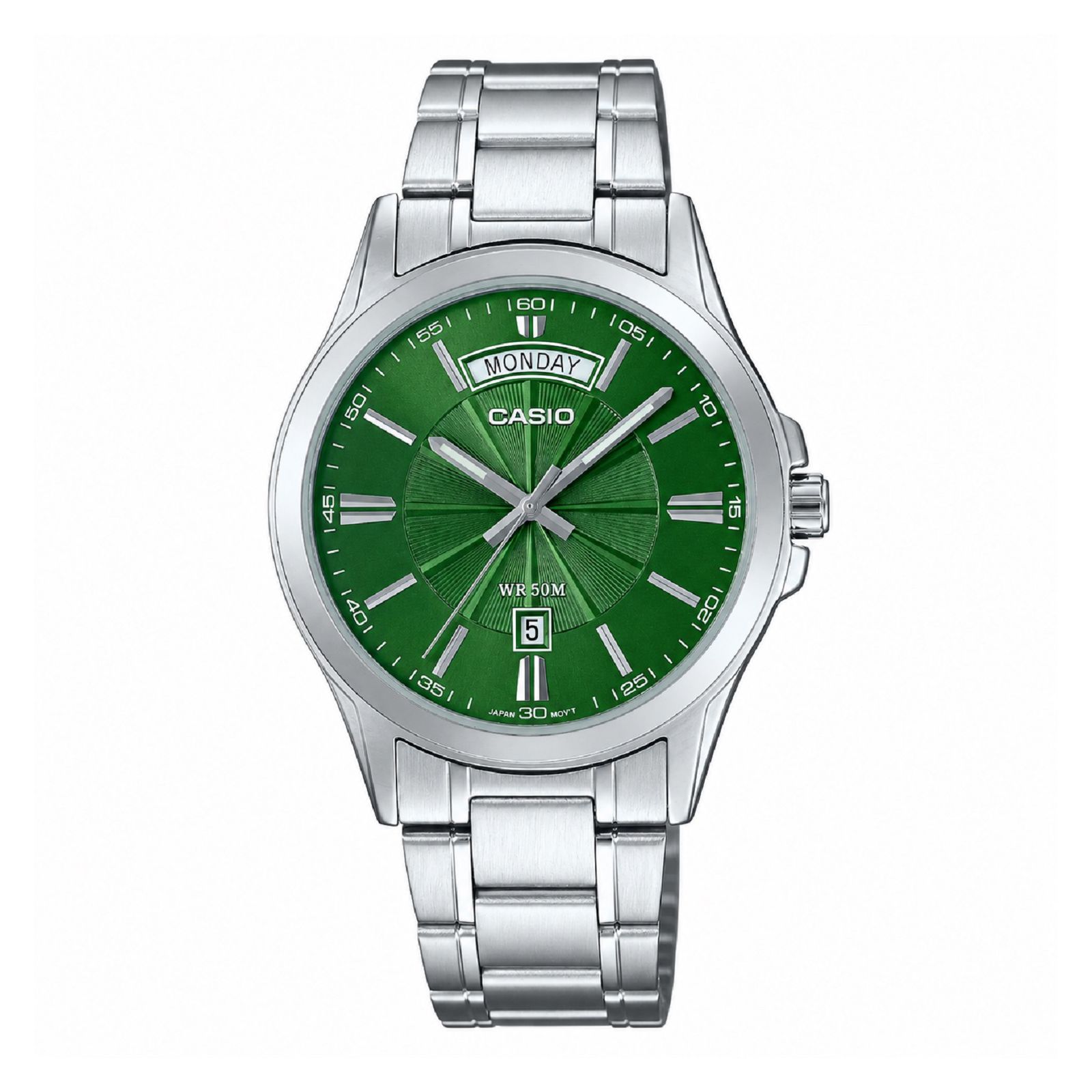 RELOJ CASIO MTP-1381D-3AVDF PARA HOMBRE ACERO INOXIDABLE PLATEADO - 1