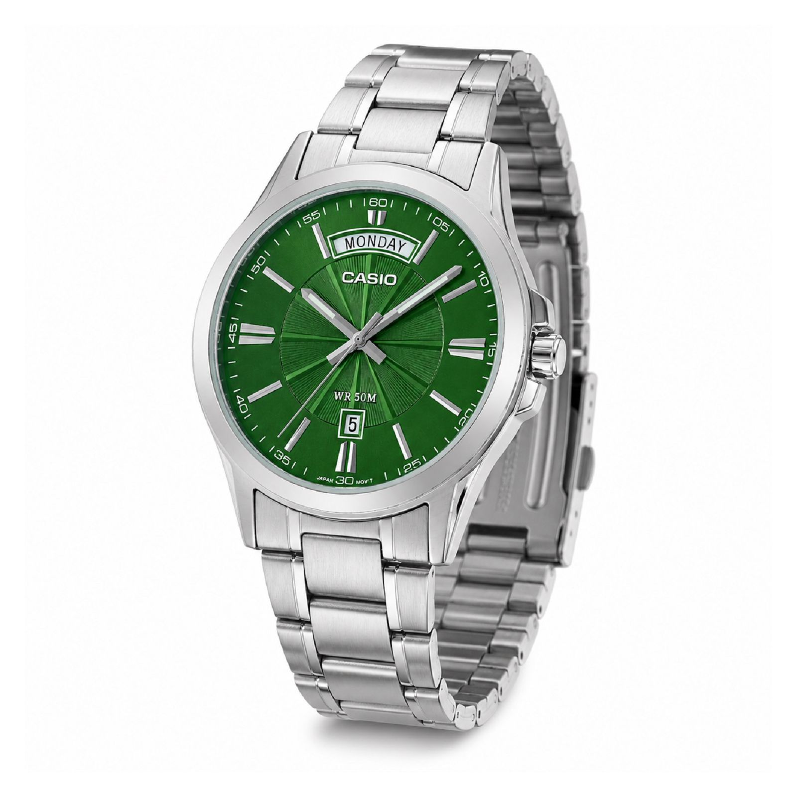 RELOJ CASIO MTP-1381D-3AVDF PARA HOMBRE ACERO INOXIDABLE PLATEADO - 3