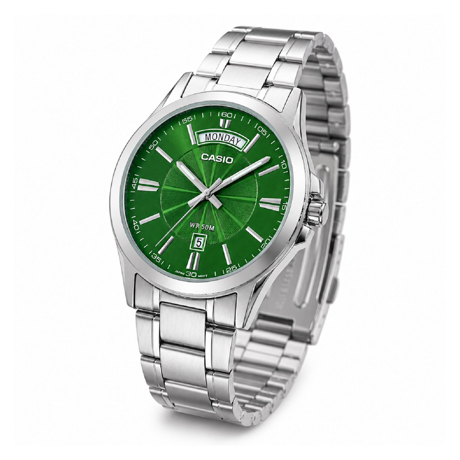 RELOJ CASIO MTP-1381D-3AVDF PARA HOMBRE ACERO INOXIDABLE PLATEADO - 4