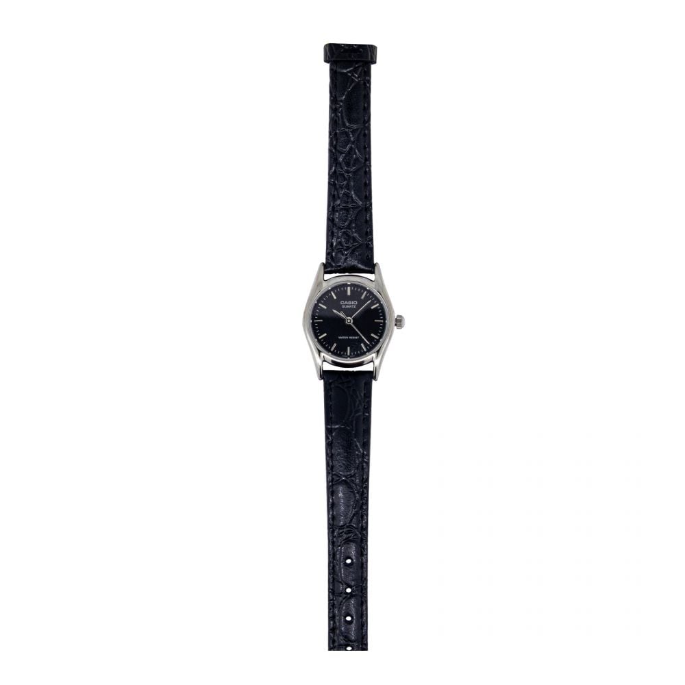 RELOJ CASIO LTP-1094E-1A PARA MUJER CUERO NEGRO - 2