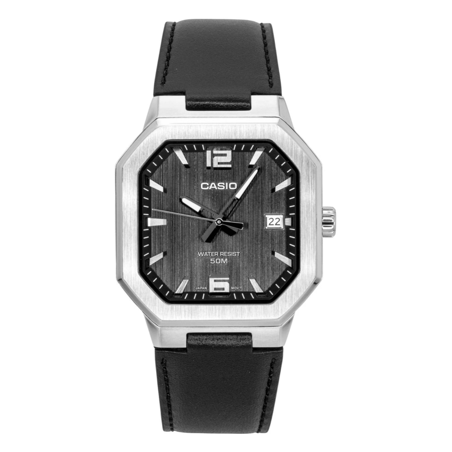 RELOJ CASIO MTP-B195L-1AVDF PARA HOMBRE CUERO NEGRO - 1