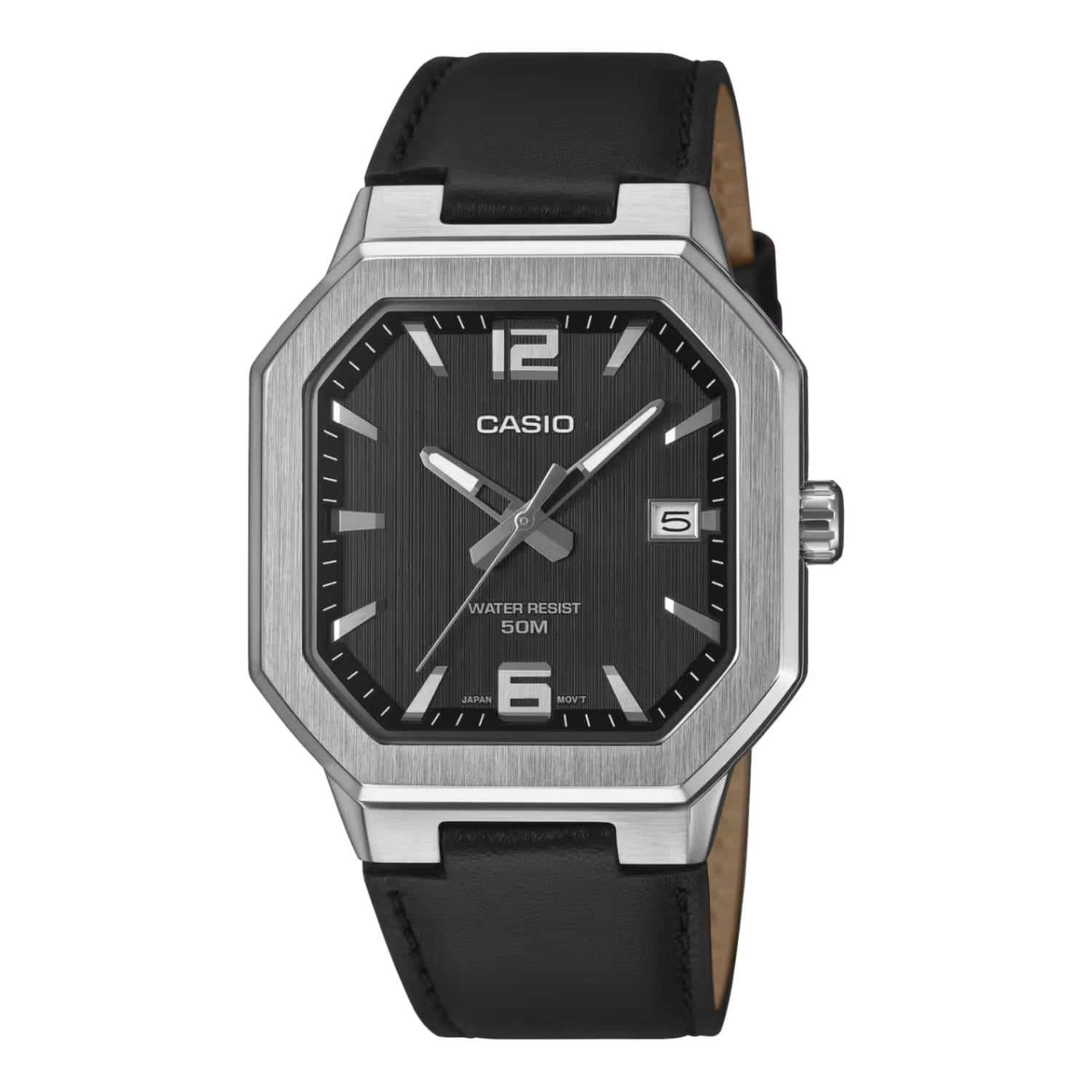 RELOJ CASIO MTP-B195L-1AVDF PARA HOMBRE CUERO NEGRO - 2