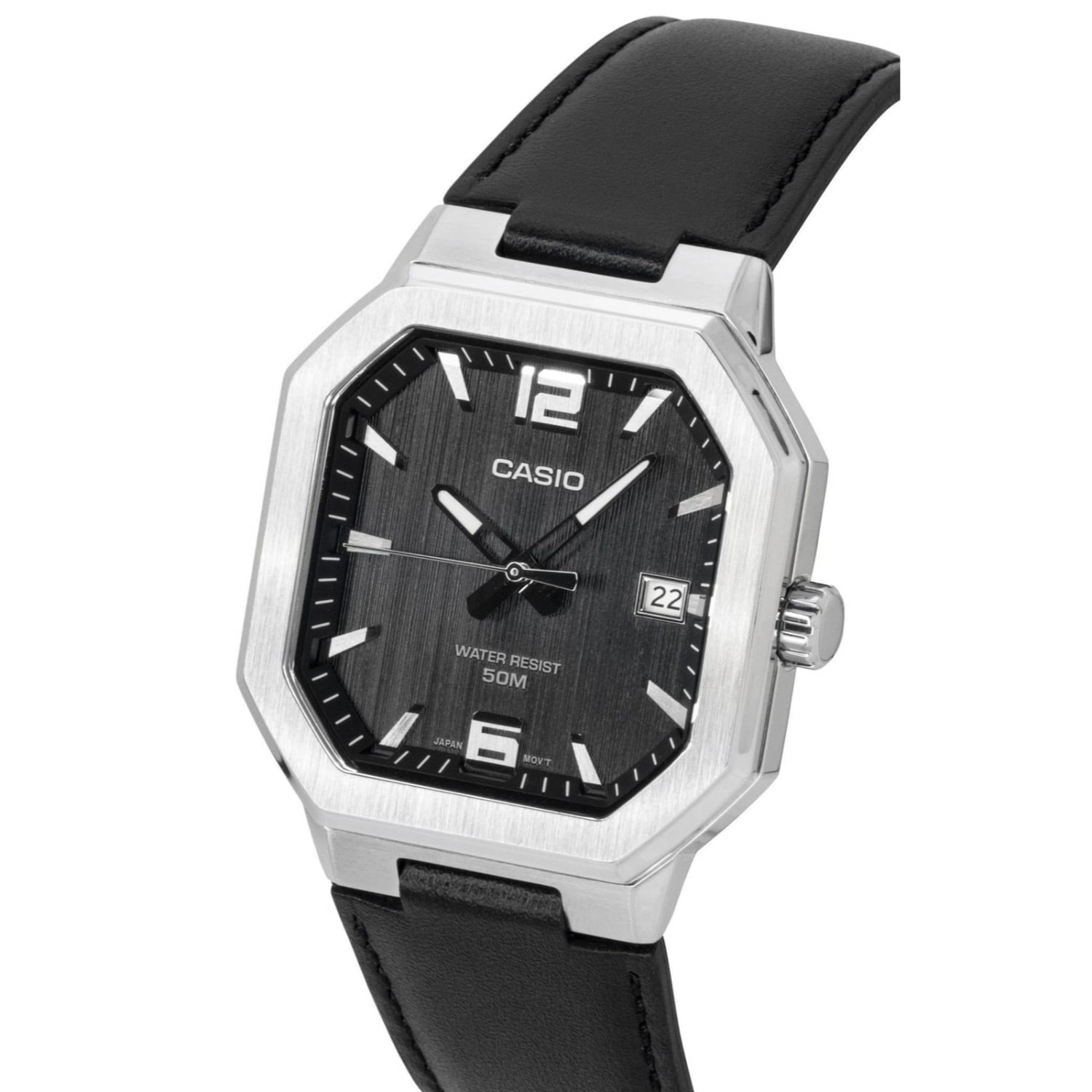 RELOJ CASIO MTP-B195L-1AVDF PARA HOMBRE CUERO NEGRO - 3