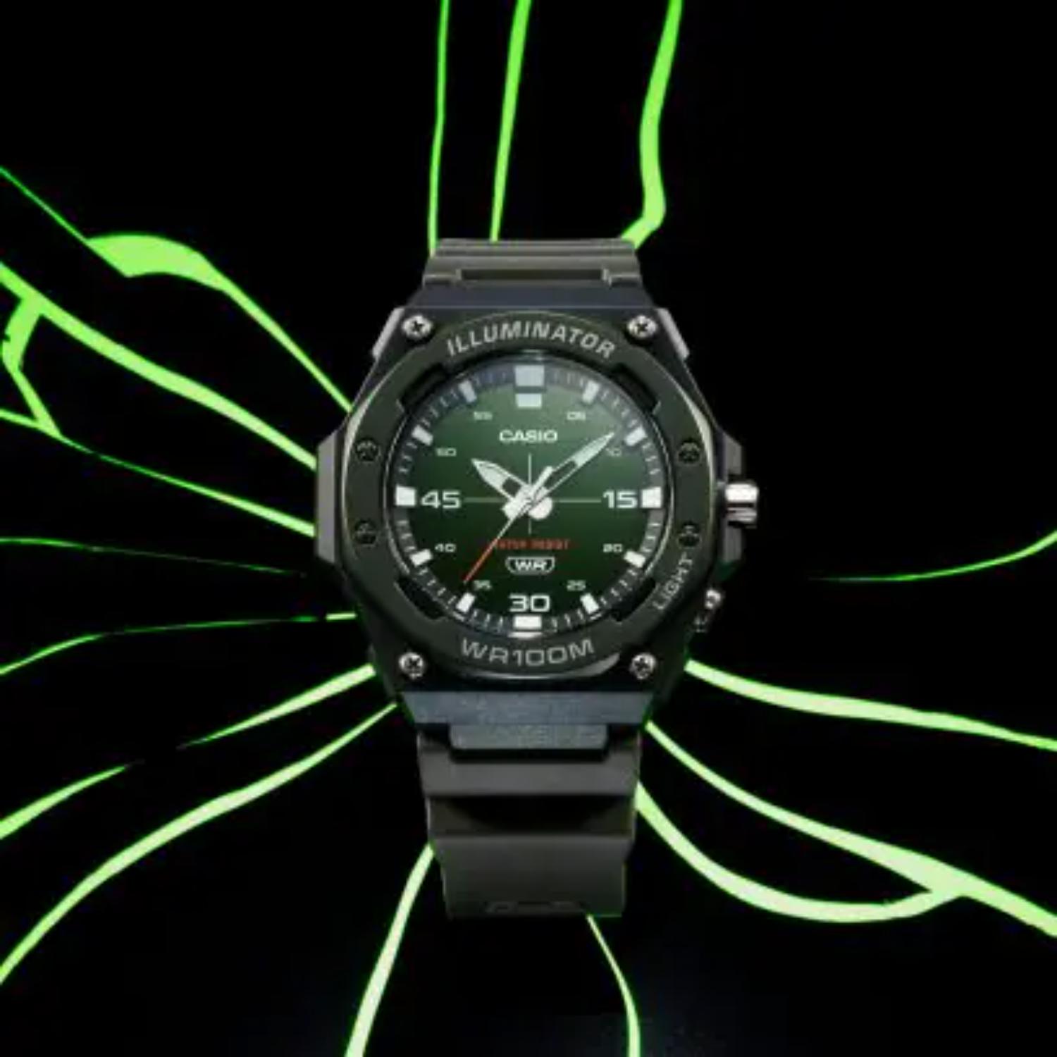 RELOJ CASIO MW-620H-3AVDF PARA HOMBRE RESINA NEGRO - 2