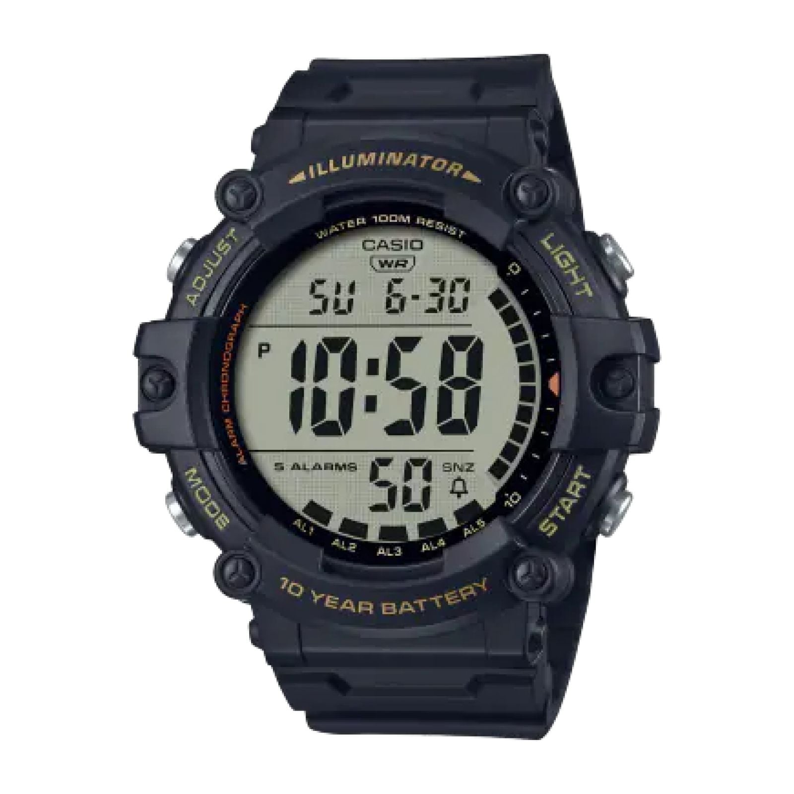 RELOJ CASIO AE-1500WHX-1AV PARA HOMBRE RESINA NEGRO - 1