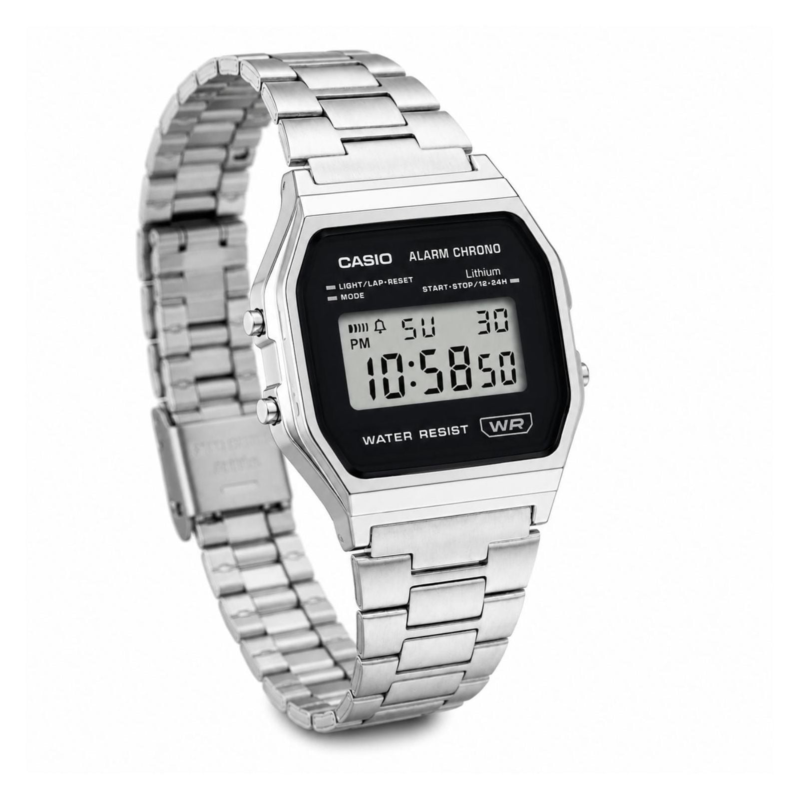 RELOJ CASIO A158WEA-1DF PARA UNISEX ACERO INOXIDABLE PLATEADO - 3