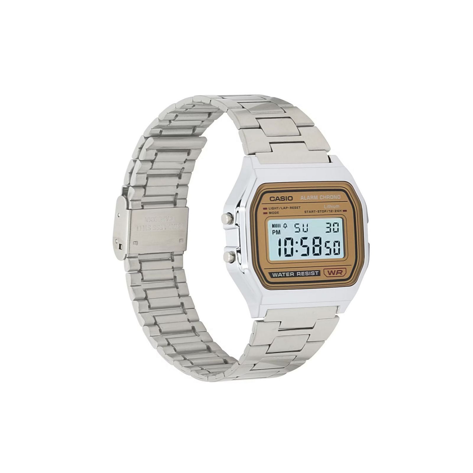 RELOJ CASIO A158WEA-9DF PARA MUJER ACERO INOXIDABLE PLATEADO - 2