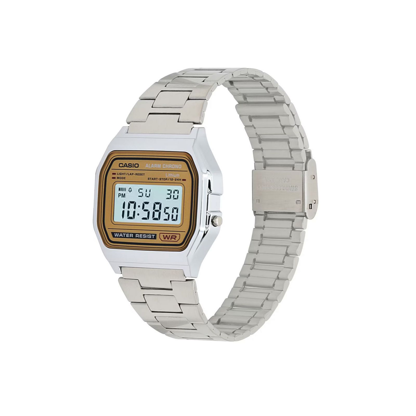RELOJ CASIO A158WEA-9DF PARA MUJER ACERO INOXIDABLE PLATEADO - 4