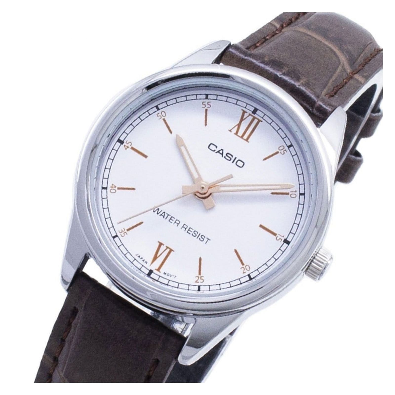 RELOJ CASIO LTP-V005L-7B3UDF PARA MUJER CUERO MARRÓN - 2