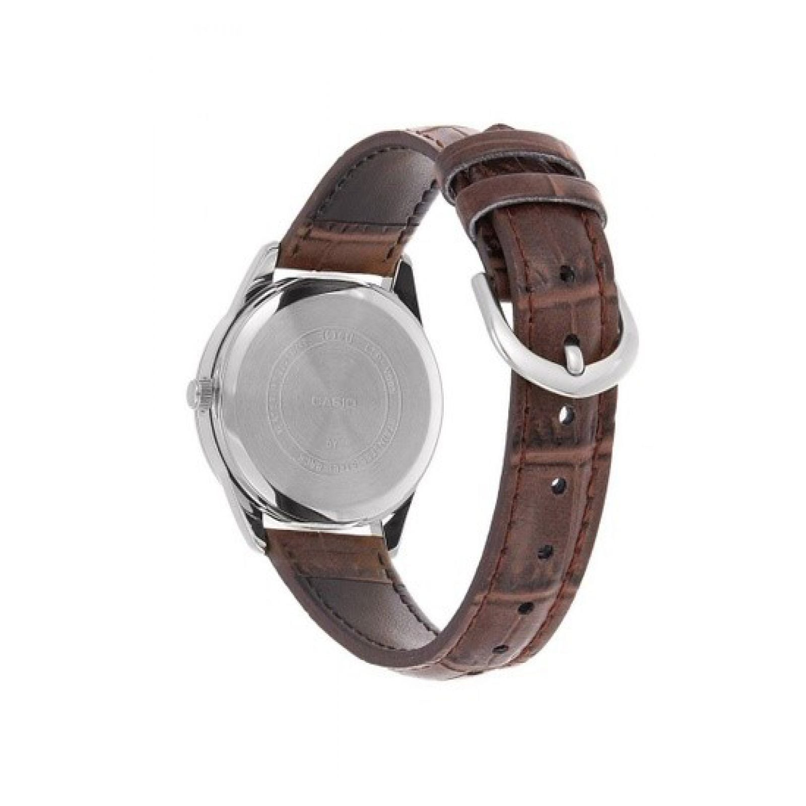RELOJ CASIO LTP-V005L-7B3UDF PARA MUJER CUERO MARRÓN - 3