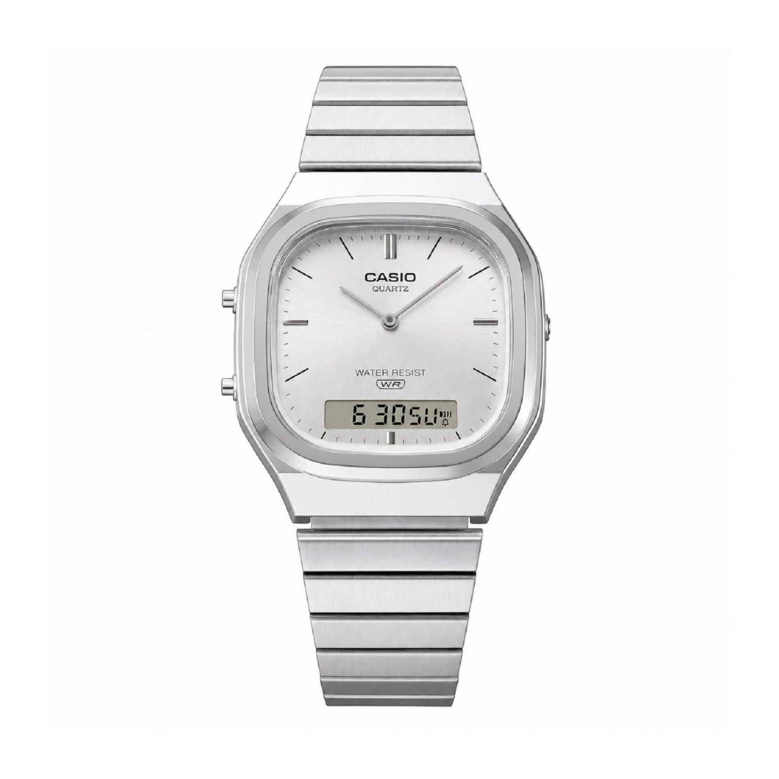 RELOJ CASIO AQ-240E-7ADF PARA UNISEX ACERO INOXIDABLE PLATEADO - 1