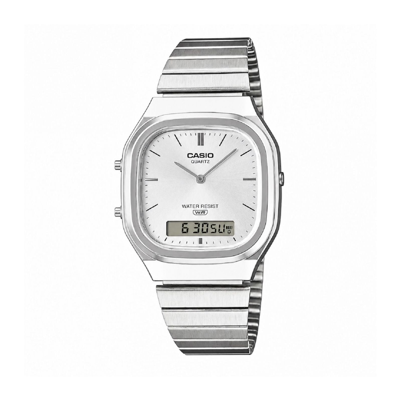 RELOJ CASIO AQ-240E-7ADF PARA UNISEX ACERO INOXIDABLE PLATEADO - 2