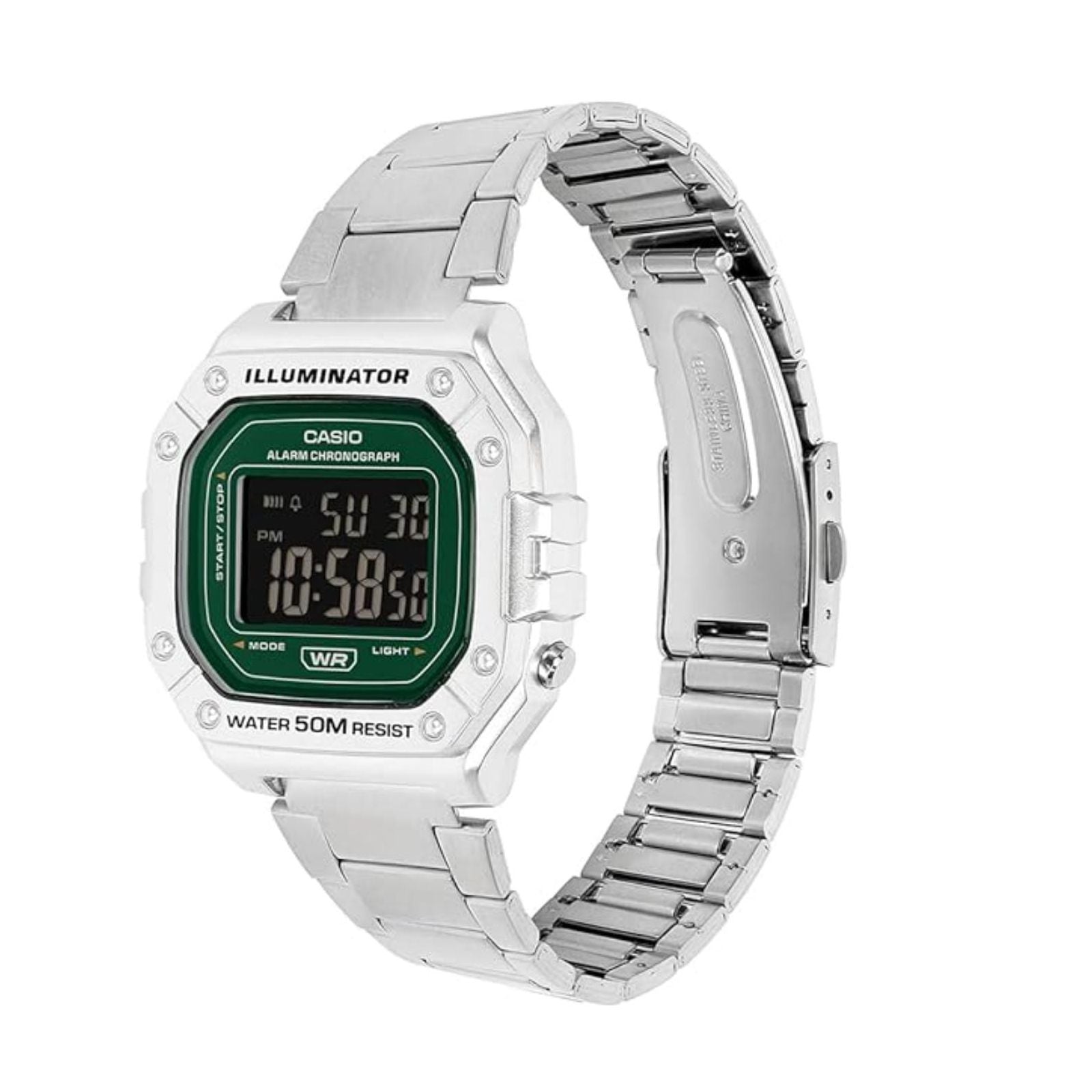 RELOJ CASIO W-218HD-3AVDF PARA UNISEX ACERO INOXIDABLE PLATEADO - 2