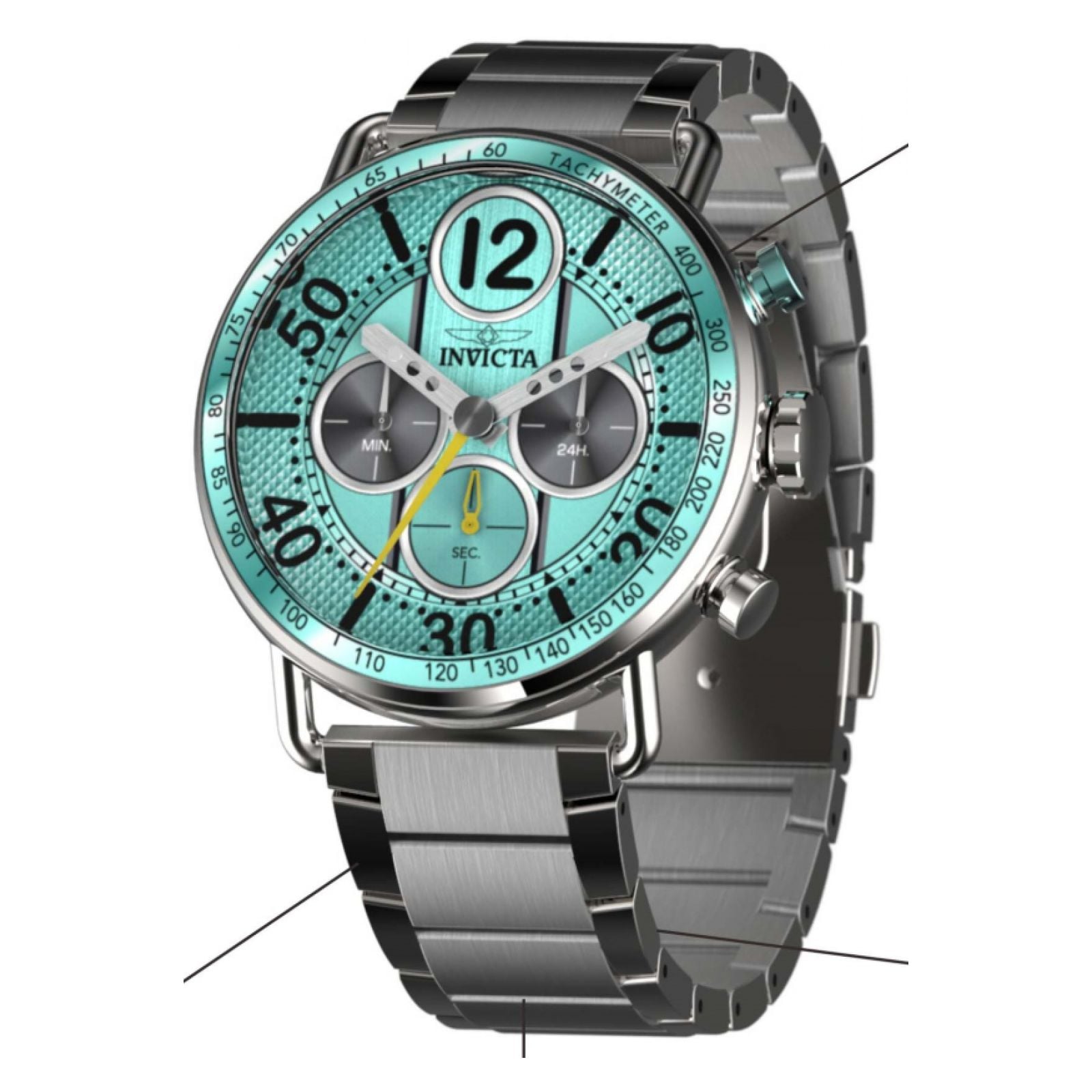 RELOJ INVICTA SPEEDWAY 50885 PARA UNISEX ACERO INOXIDABLE PLATEADO - 1