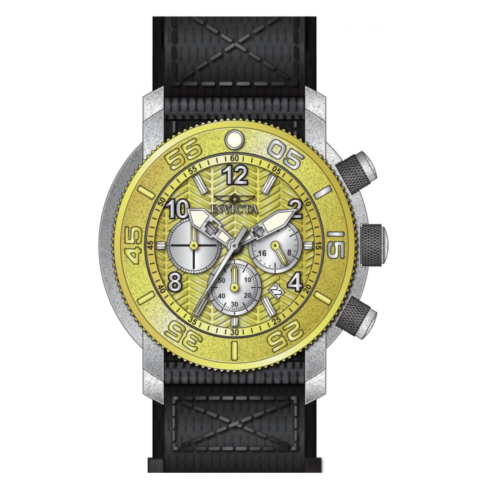RELOJ INVICTA COALITION FORCES 50096 PARA UNISEX NYLON NEGRO - 1