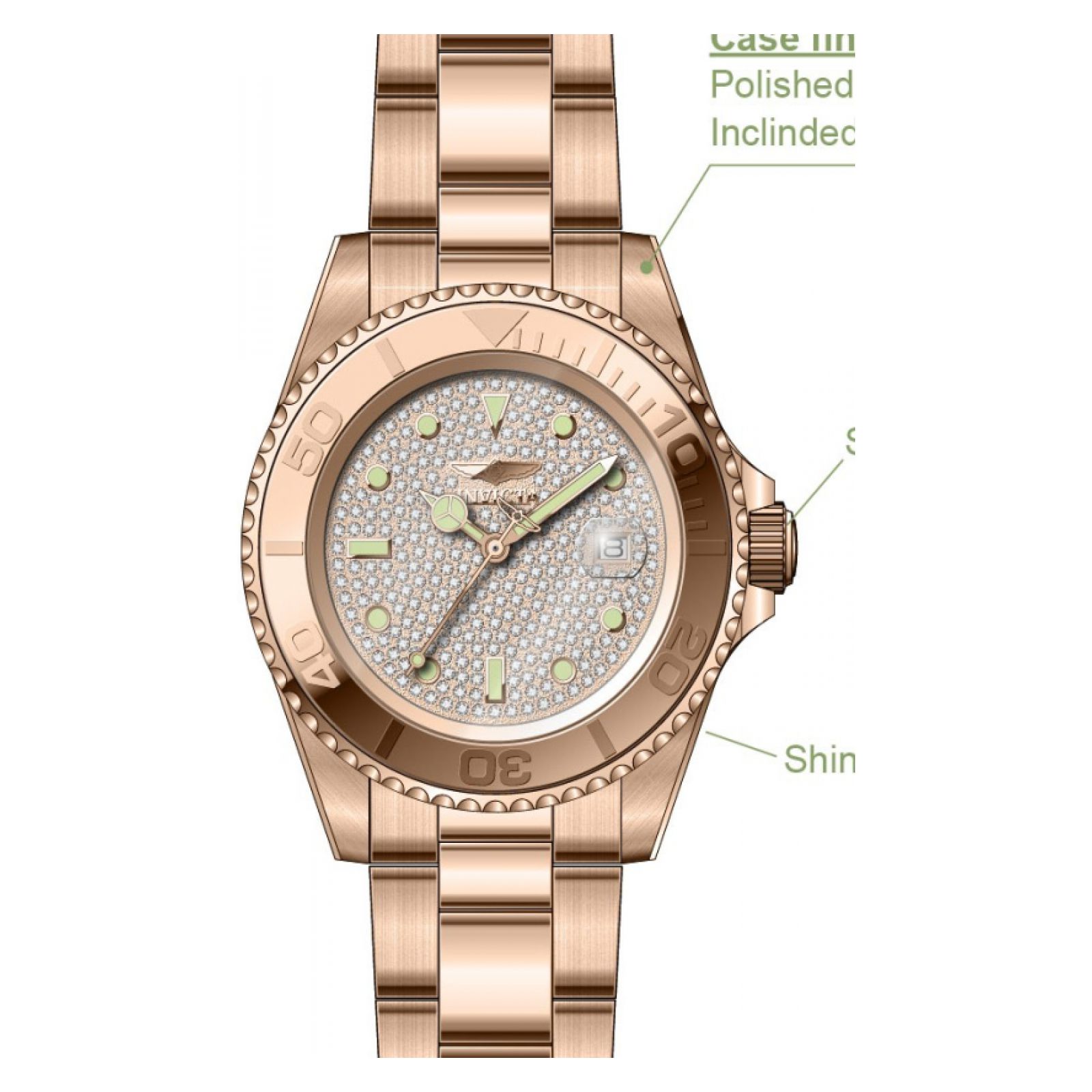 RELOJ INVICTA PRO DIVER 50289 PARA HOMBRE ACERO INOXIDABLE ROSADO - 1