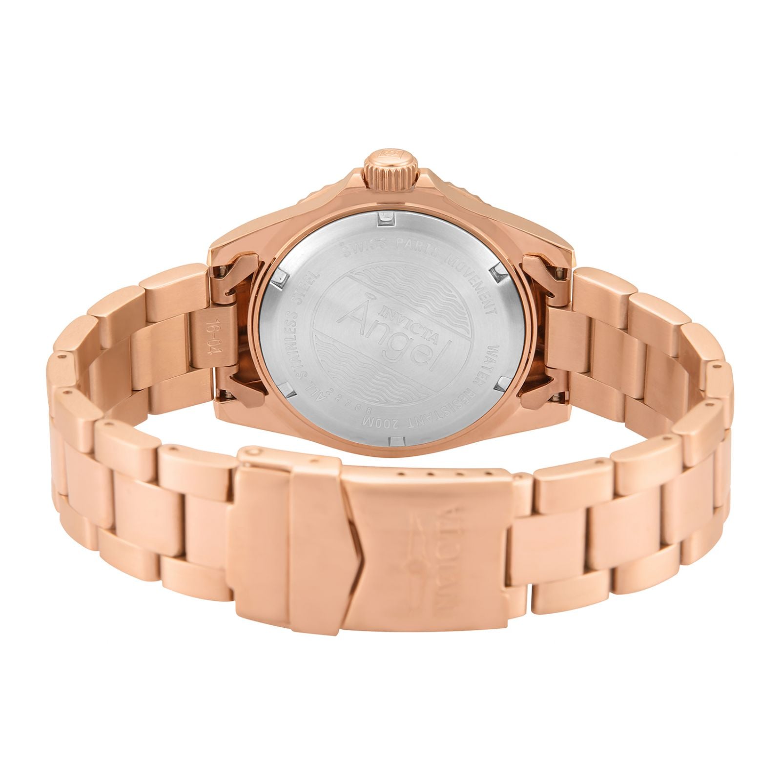 RELOJ INVICTA ANGEL 22708 PARA MUJER ACERO INOXIDABLE ROSADO - 4