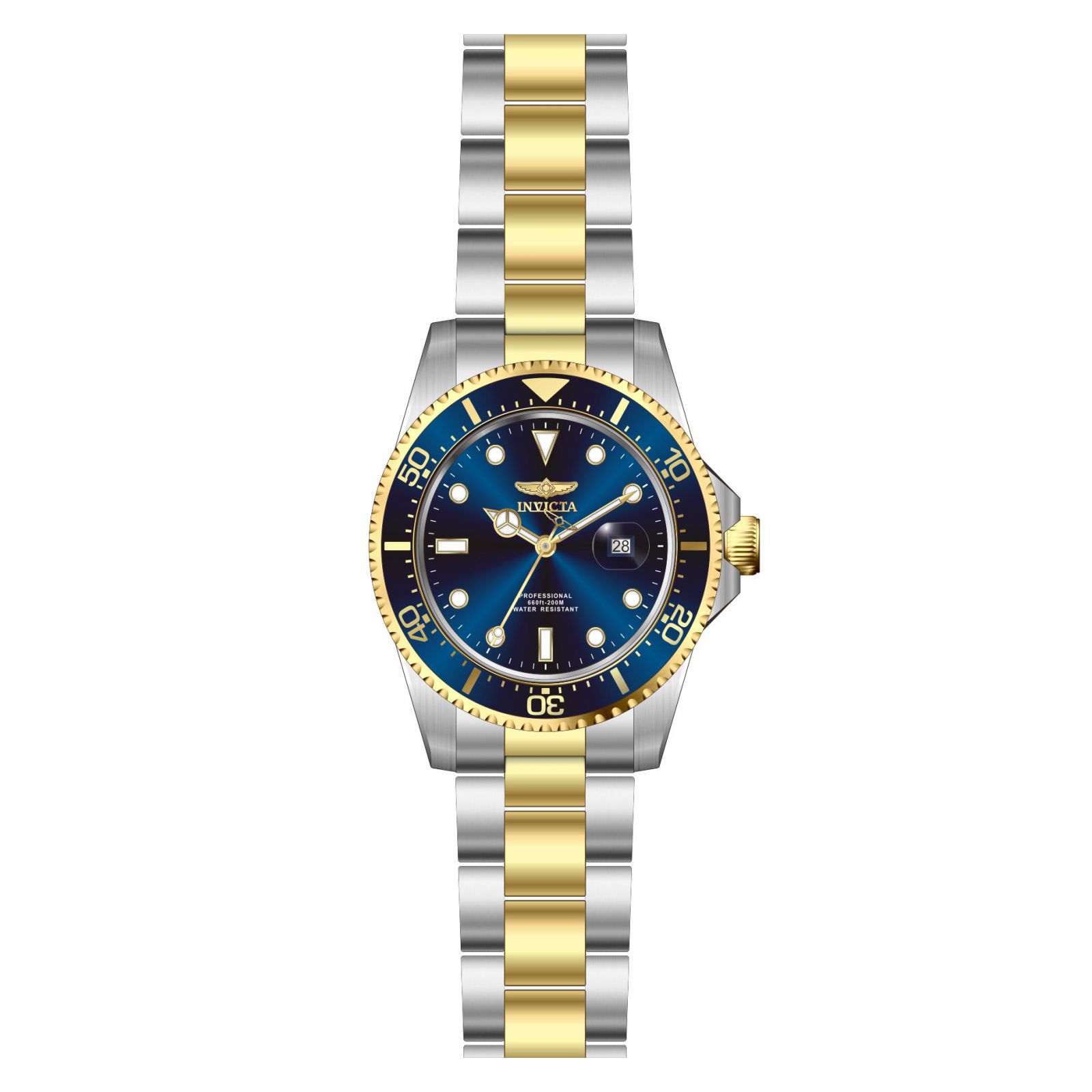 RELOJ INVICTA PRO DIVER 22058 PARA HOMBRE ACERO INOXIDABLE DORADO METÁLICO - 4