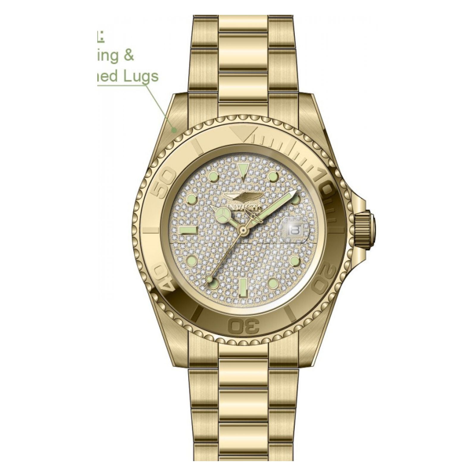RELOJ INVICTA PRO DIVER 50288 PARA HOMBRE ACERO INOXIDABLE DORADO - 1