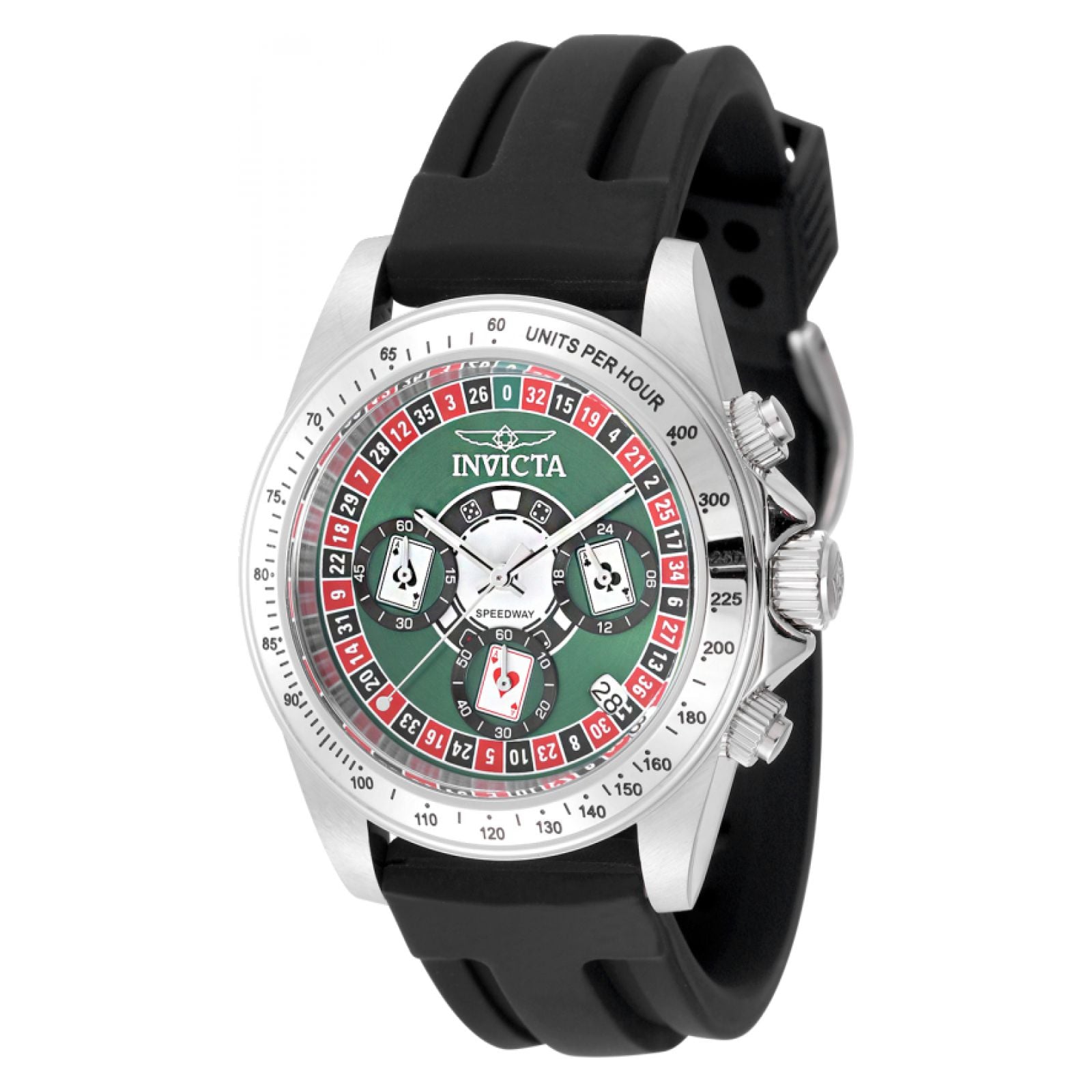 RELOJ INVICTA SPEEDWAY 50492 PARA UNISEX SILICONA NEGRO - 1