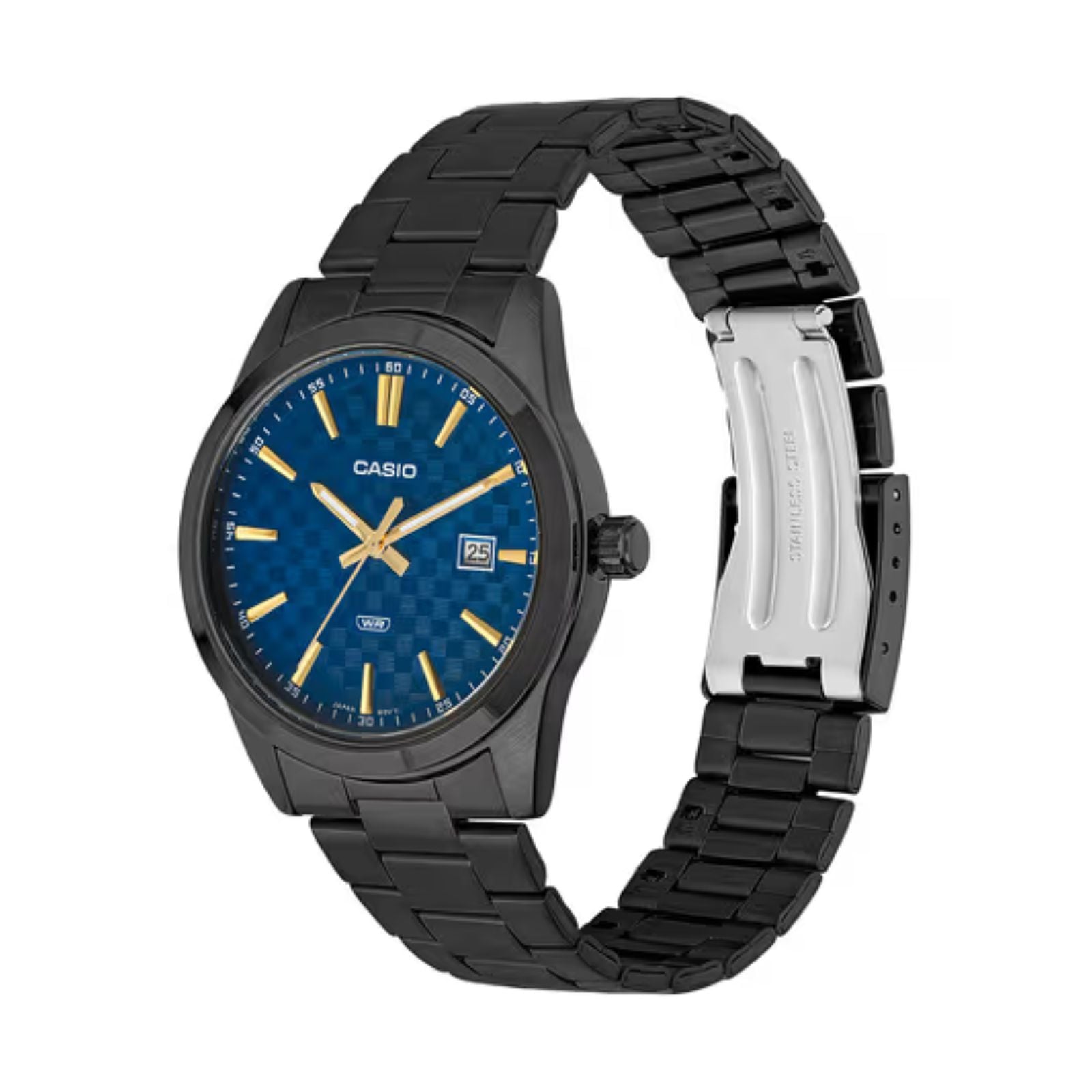 RELOJ CASIO MTP-VD03B-2AUDF HOMBRE DE ACERO INOXIDABLE NEGRO - 2