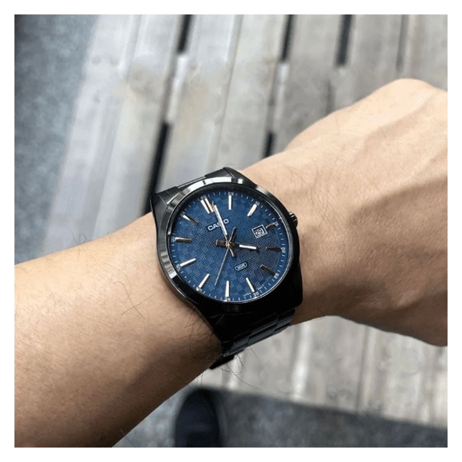 RELOJ CASIO MTP-VD03B-2AUDF HOMBRE DE ACERO INOXIDABLE NEGRO - 3