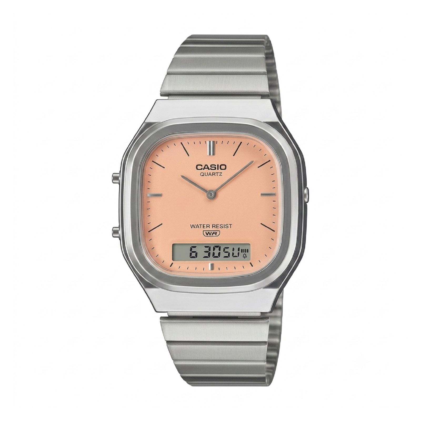 RELOJ CASIO AQ-240E-4ADF MUJER DE ACERO INOXIDABLE PLATEADO - 1