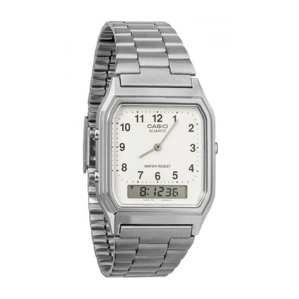 RELOJ CASIO AQ_230A_7BMQ PARA HOMBRE DE ACERO INOXIDABLE PLATEADO - 1
