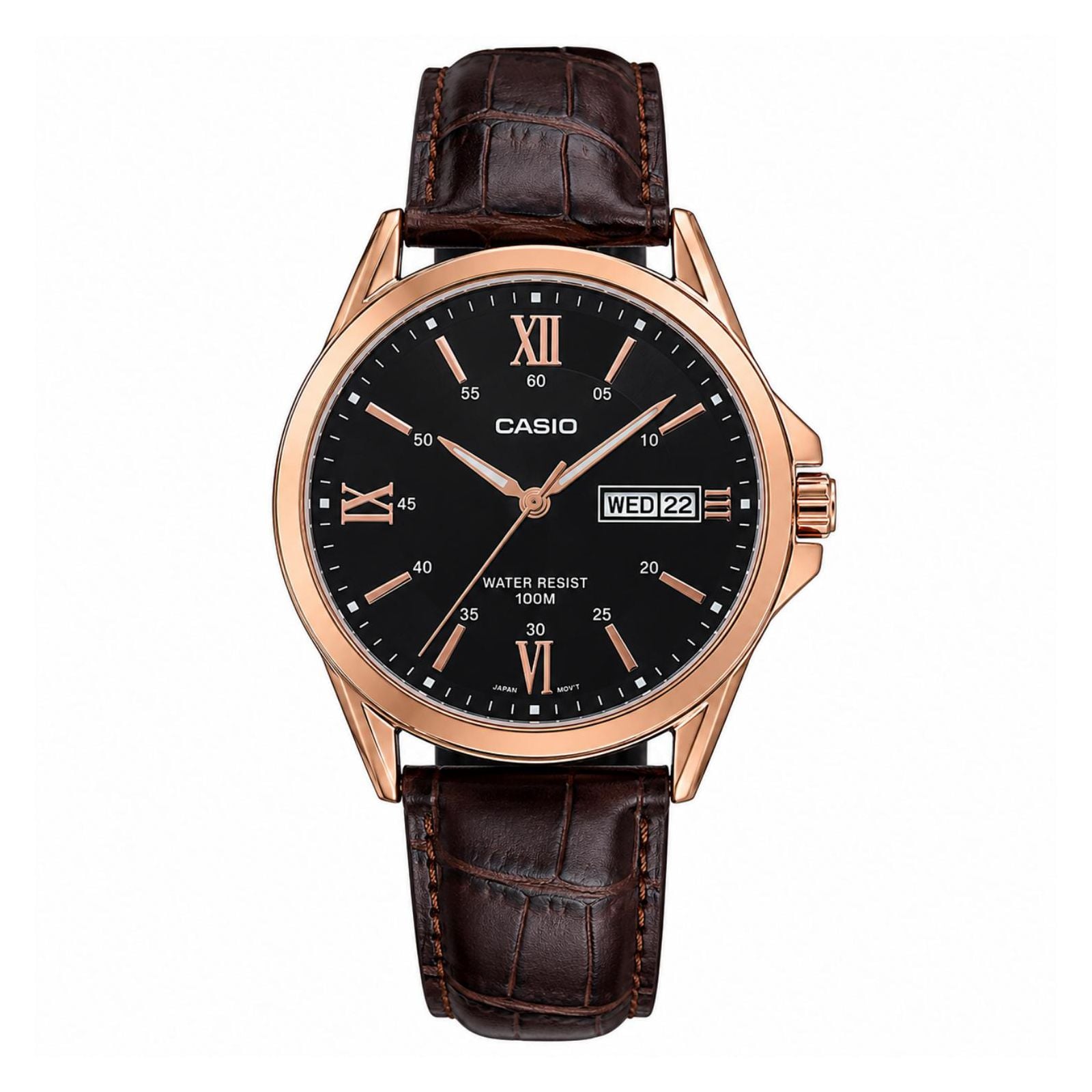 RELOJ CASIO MTP-1384L-1AVDF HOMBRE DE CUERO NEGRO - 1