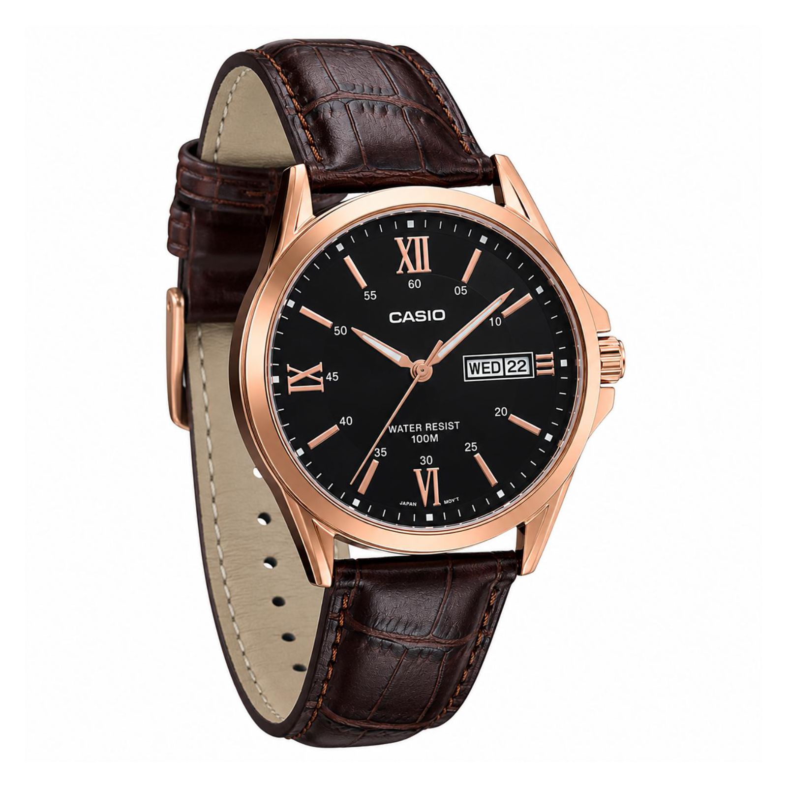 RELOJ CASIO MTP-1384L-1AVDF HOMBRE DE CUERO NEGRO - 2