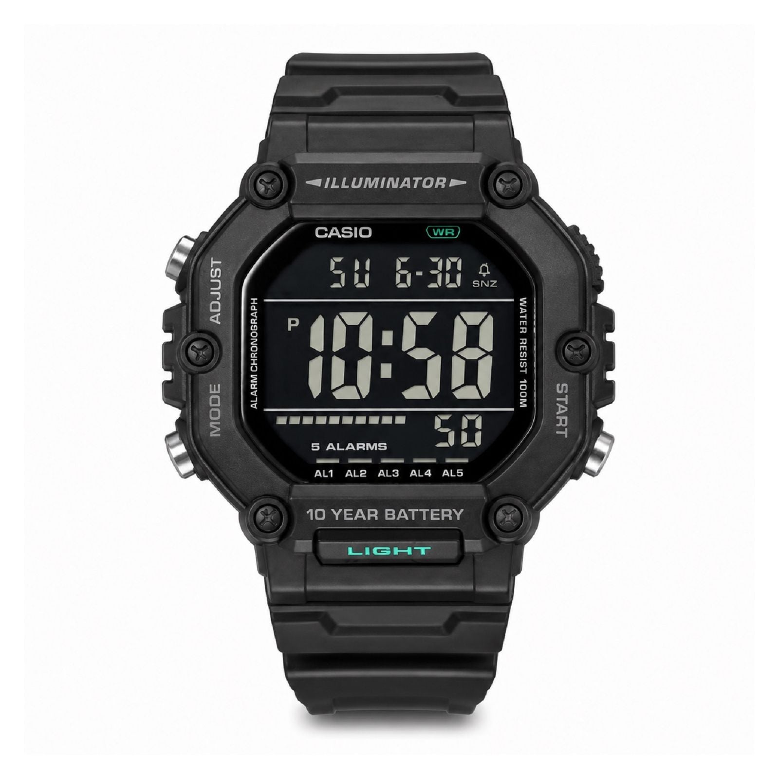 RELOJ CASIO AE-1600HX-1BVDF PARA HOMBRE DE PLÁSTICO NEGRO - 1