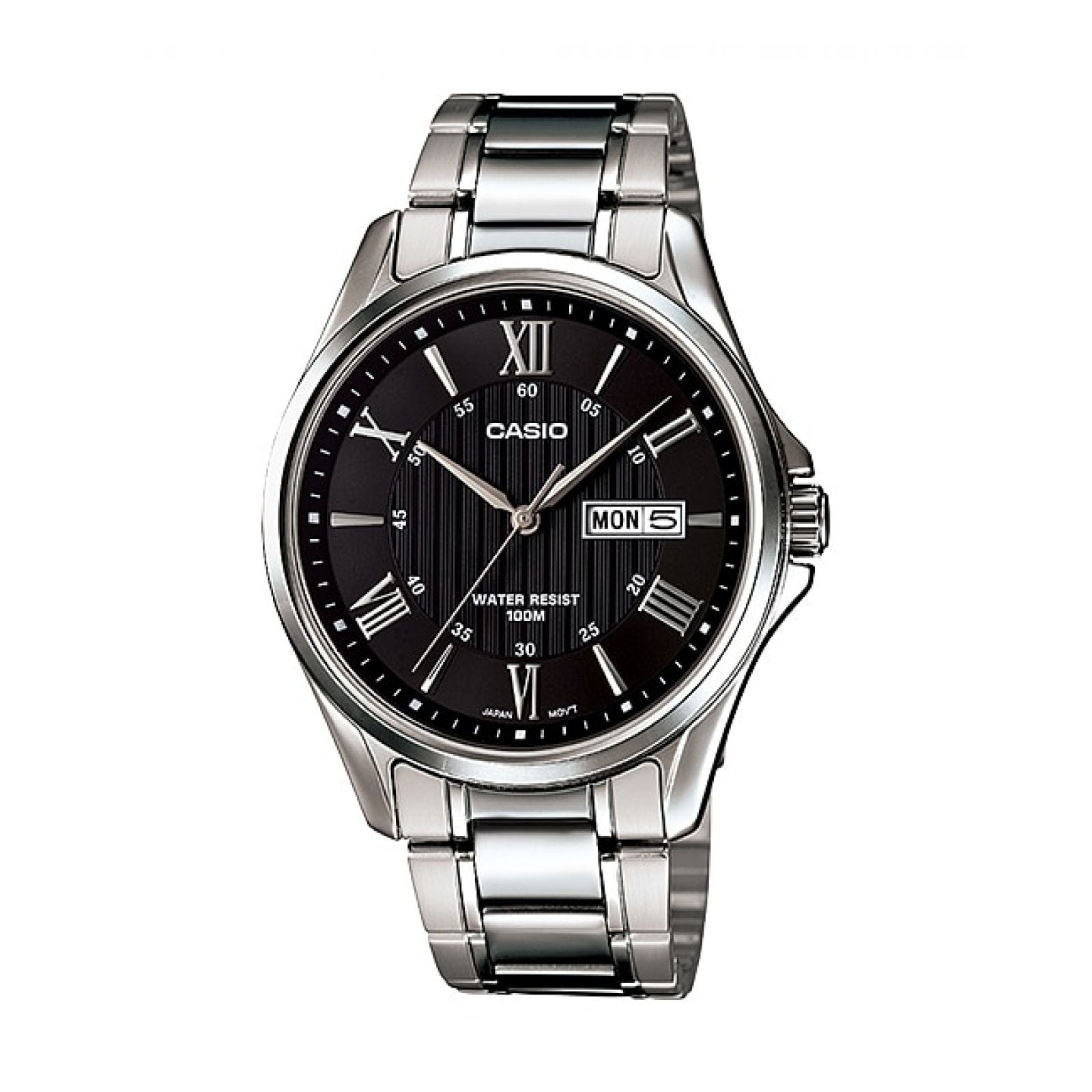 RELOJ CASIO MTP-1384D-1AVDF UNISEX DE ACERO INOXIDABLE PLATEADO - 1
