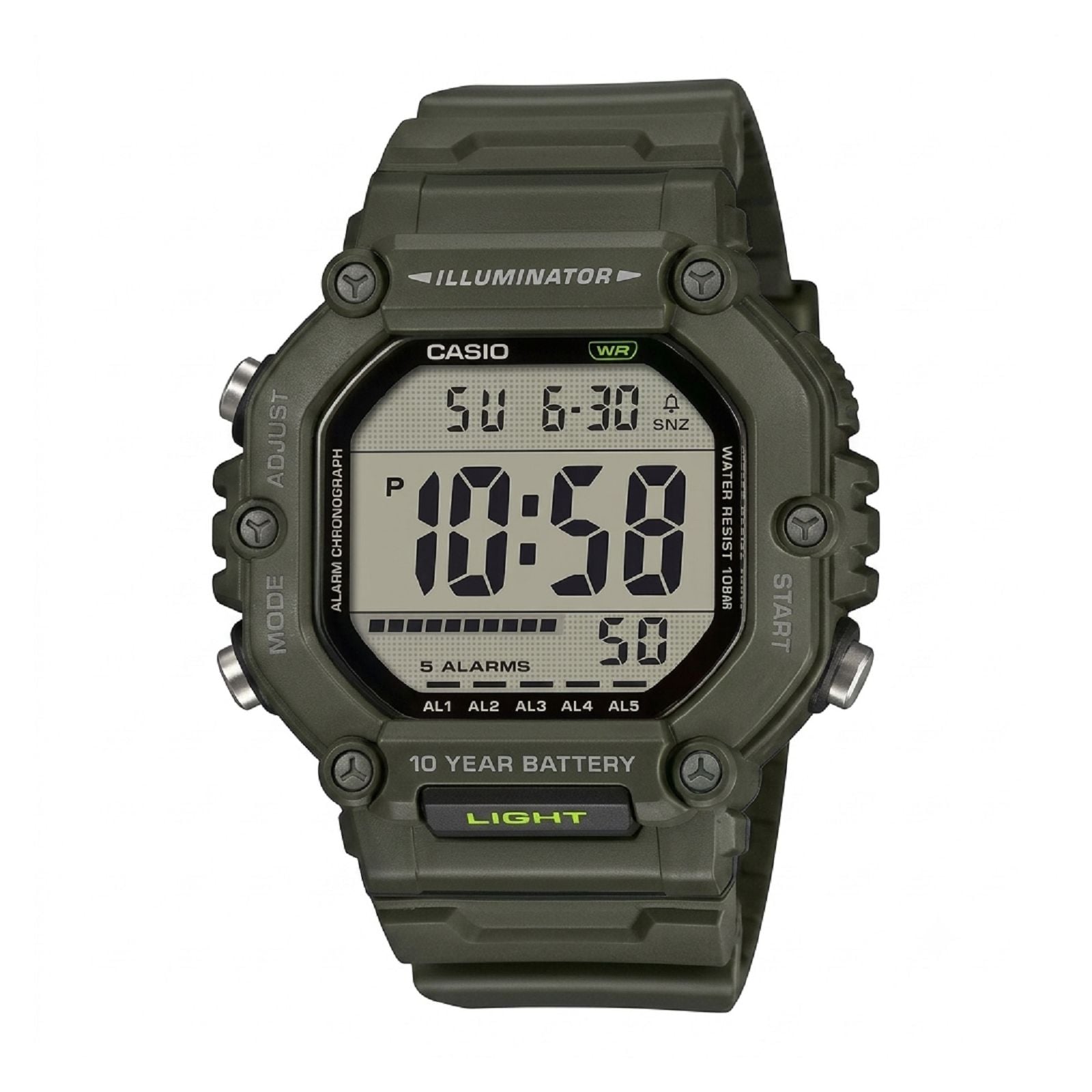 RELOJ CASIO AE-1600HX-3AVDF HOMBRE DE PLÁSTICO VERDE - 1