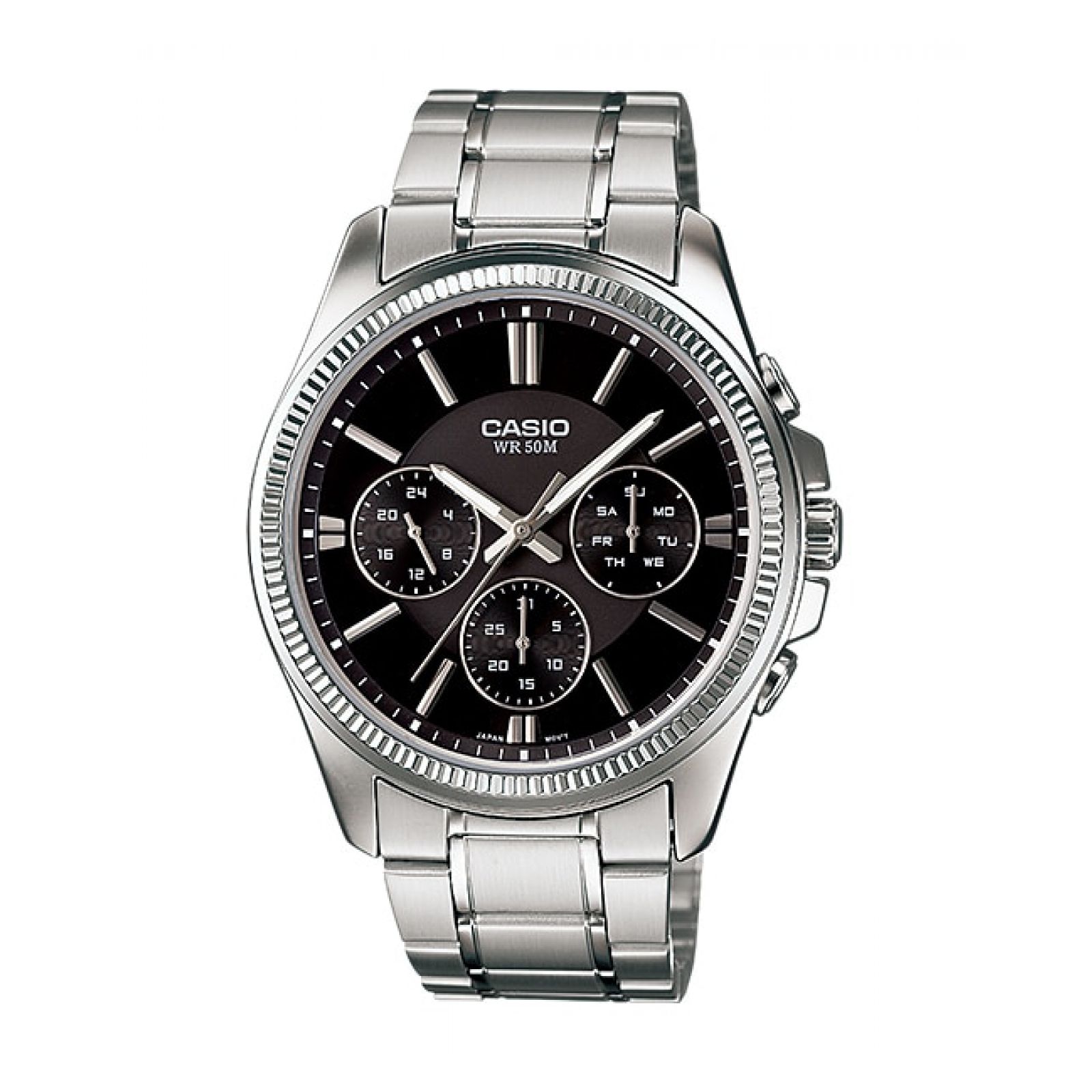 RELOJ CASIO MTP-1375D-1AVDF UNISEX DE ACERO INOXIDABLE PLATEADO - 1