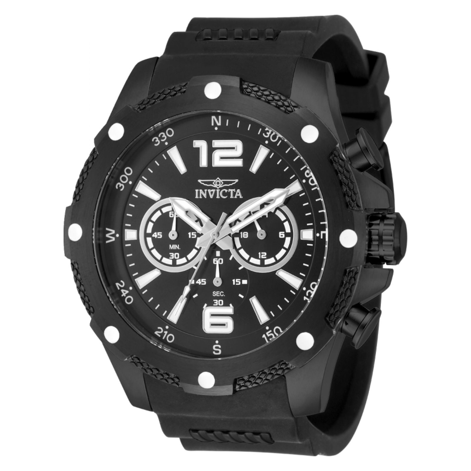 RELOJ INVICTA I-FORCE 50556 UNISEX DE ACERO INOXIDABLE/SILICONA NEGRO - 1