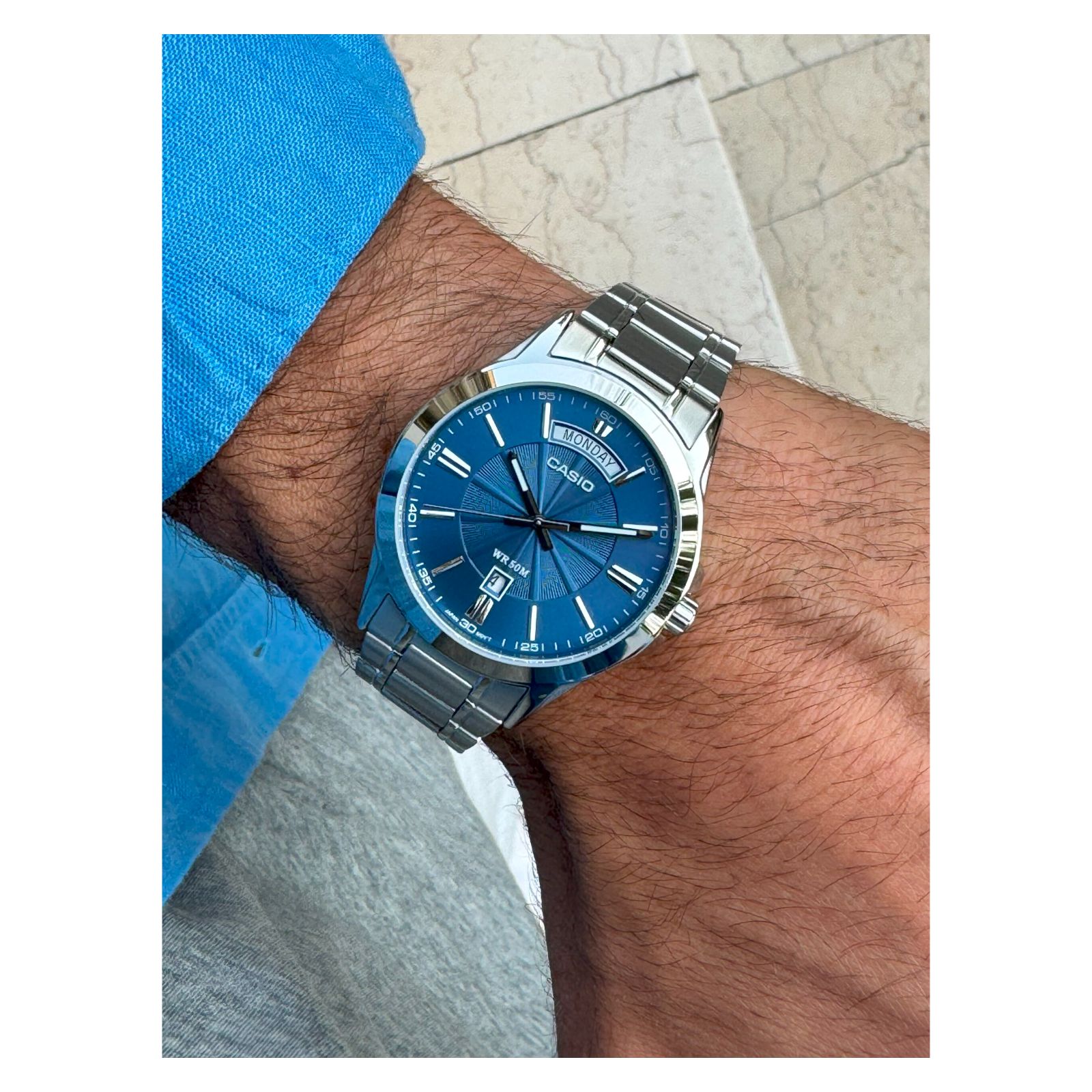 RELOJ CASIO MTP-1381D-2AVDF PARA HOMBRE DE ACERO INOXIDABLE PLATEADO - 1