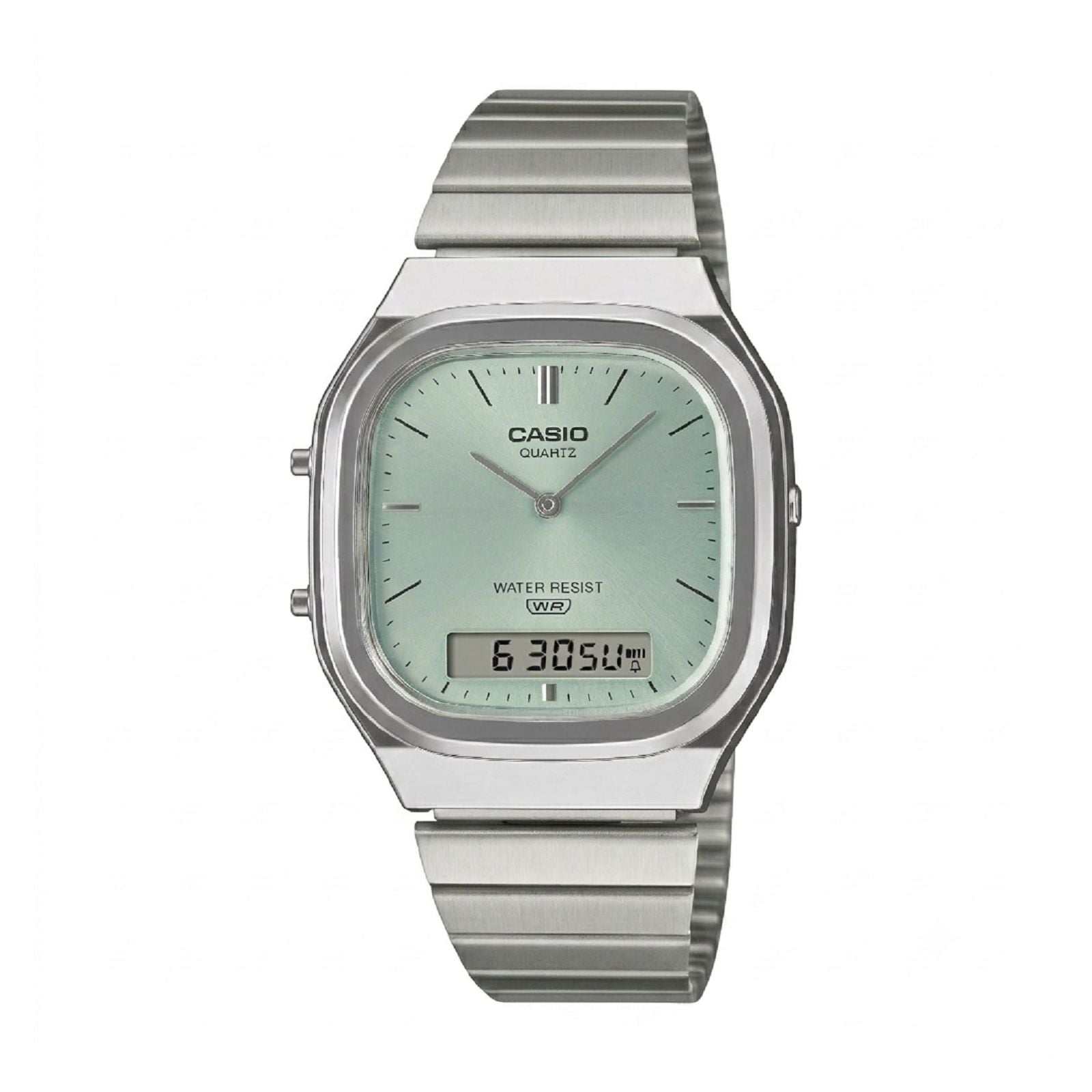RELOJ CASIO AQ-240E-2ADF HOMBRE DE ACERO INOXIDABLE PLATEADO - 1